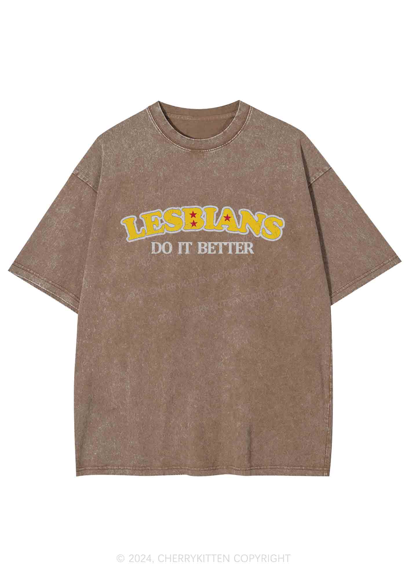 Lesbians Do It Better Y2K Washed Tee Cherrykitten - Image 7