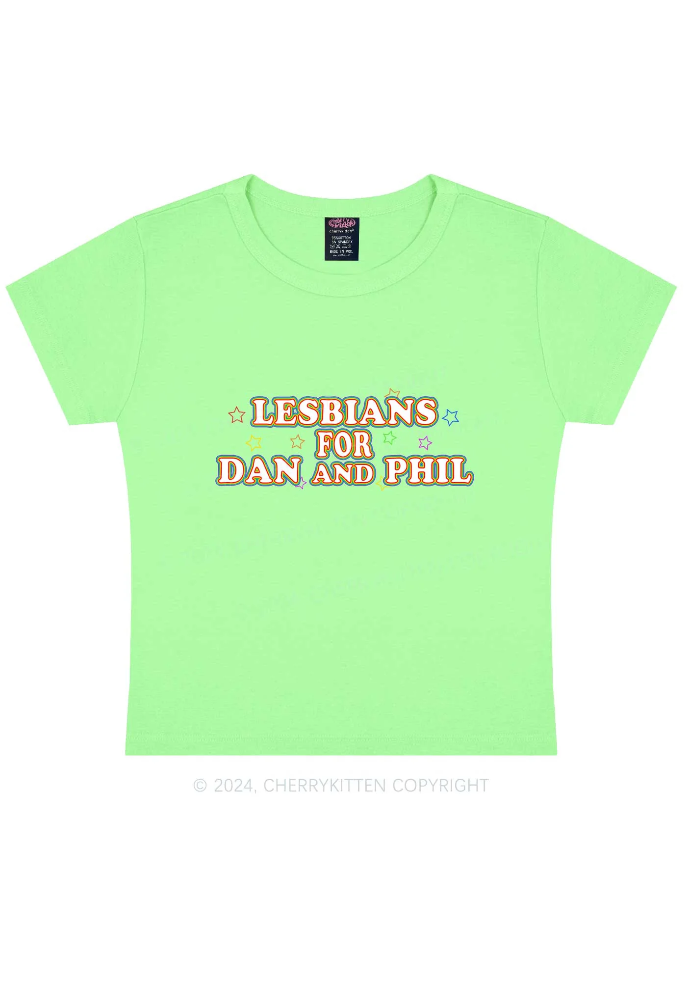 Lesbians For Dan Y2K Baby Tee Cherrykitten - Image 12