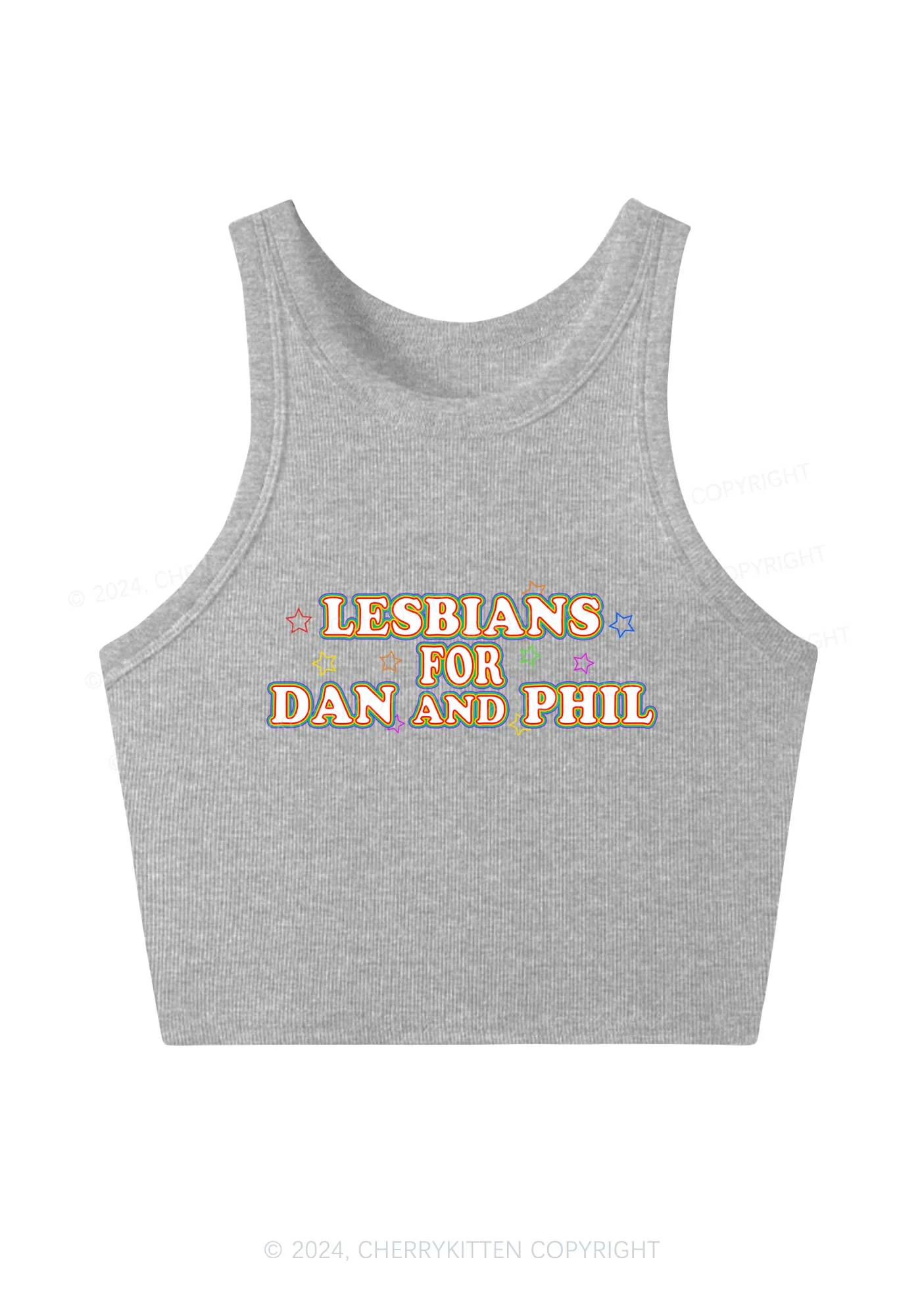 Lesbians For Dan Y2K Crop Tank Top Cherrykitten - Image 4