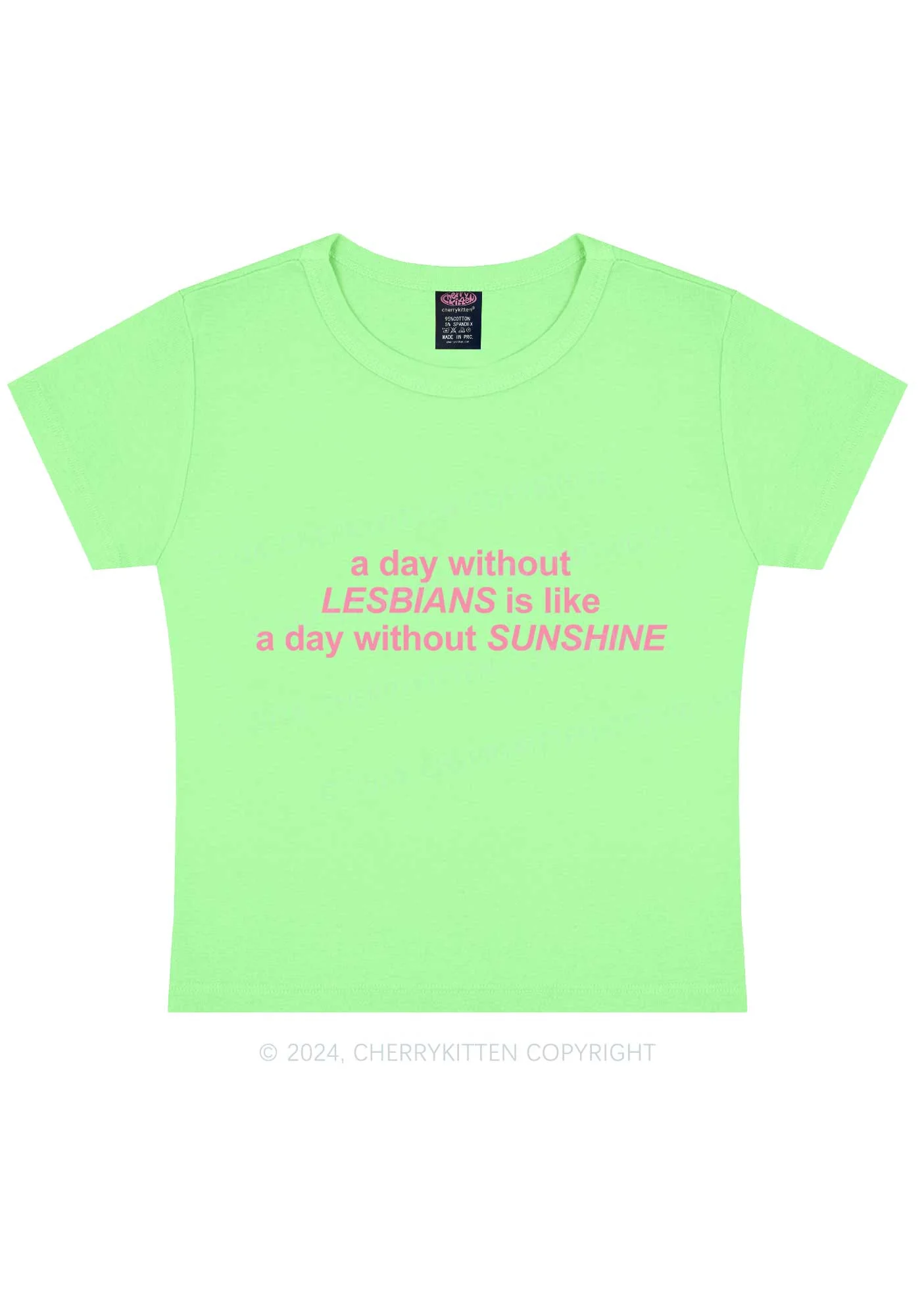 Lesbians Sunshine Y2K Baby Tee Cherrykitten - Image 12
