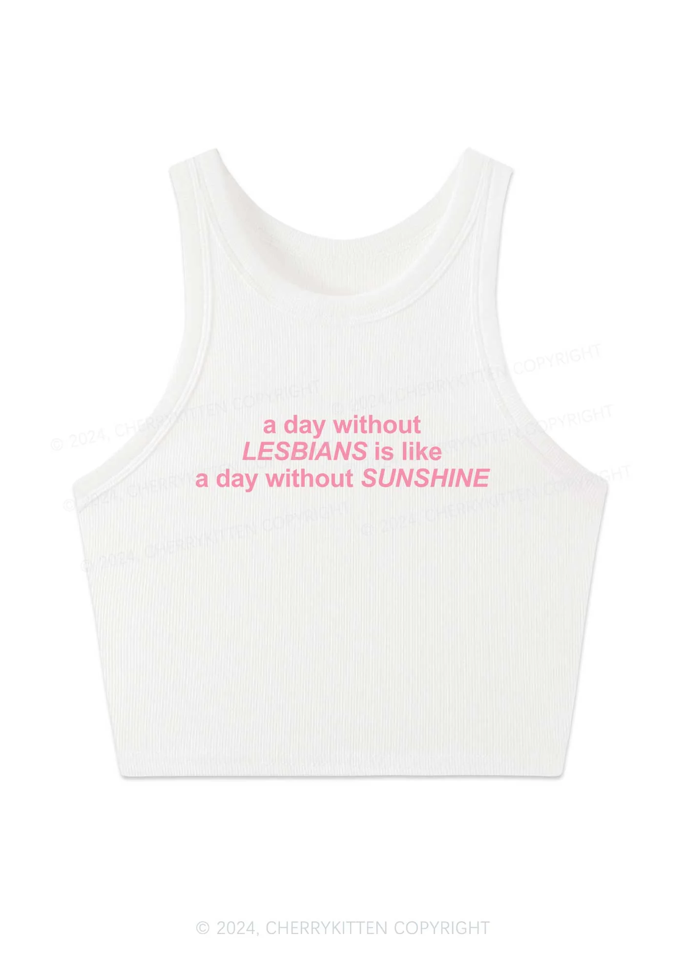 Lesbians Sunshine Y2K Crop Tank Top Cherrykitten - Image 2