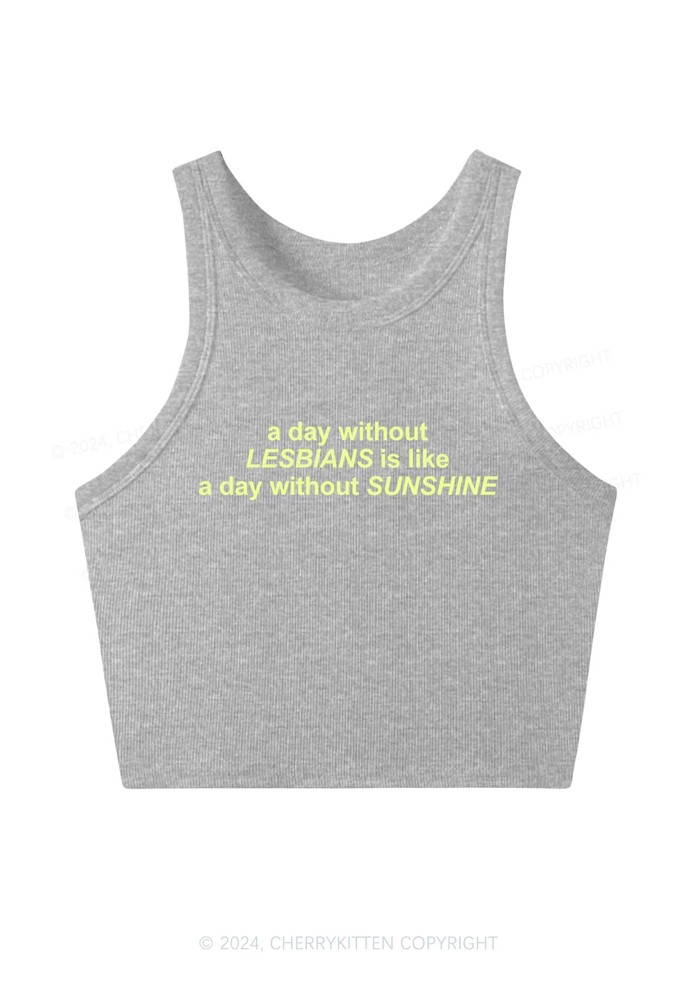 Lesbians Sunshine Y2K Crop Tank Top Cherrykitten - Image 3