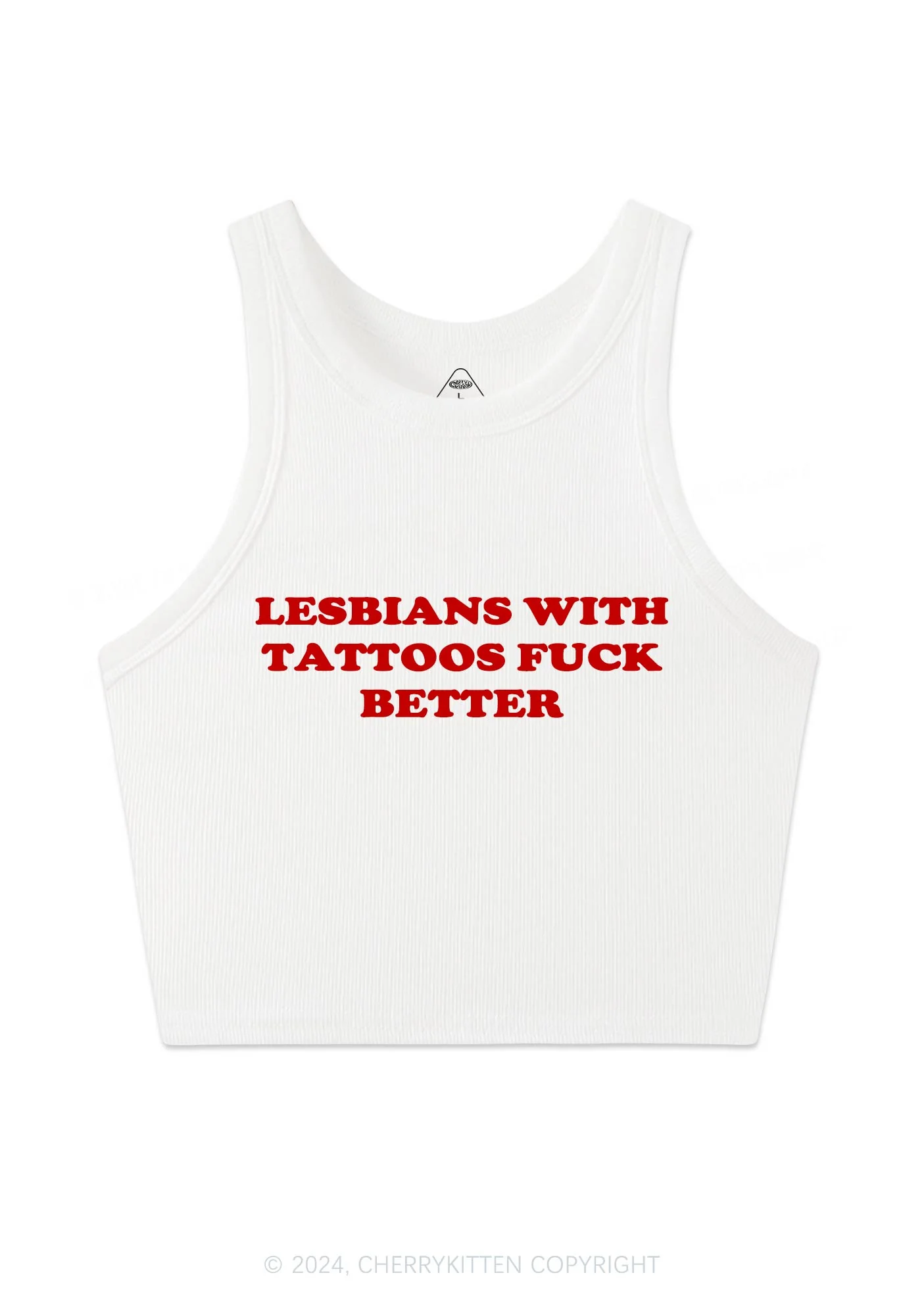 Lesbians With Tattoos Y2K Crop Tank Top Cherrykitten - Image 3