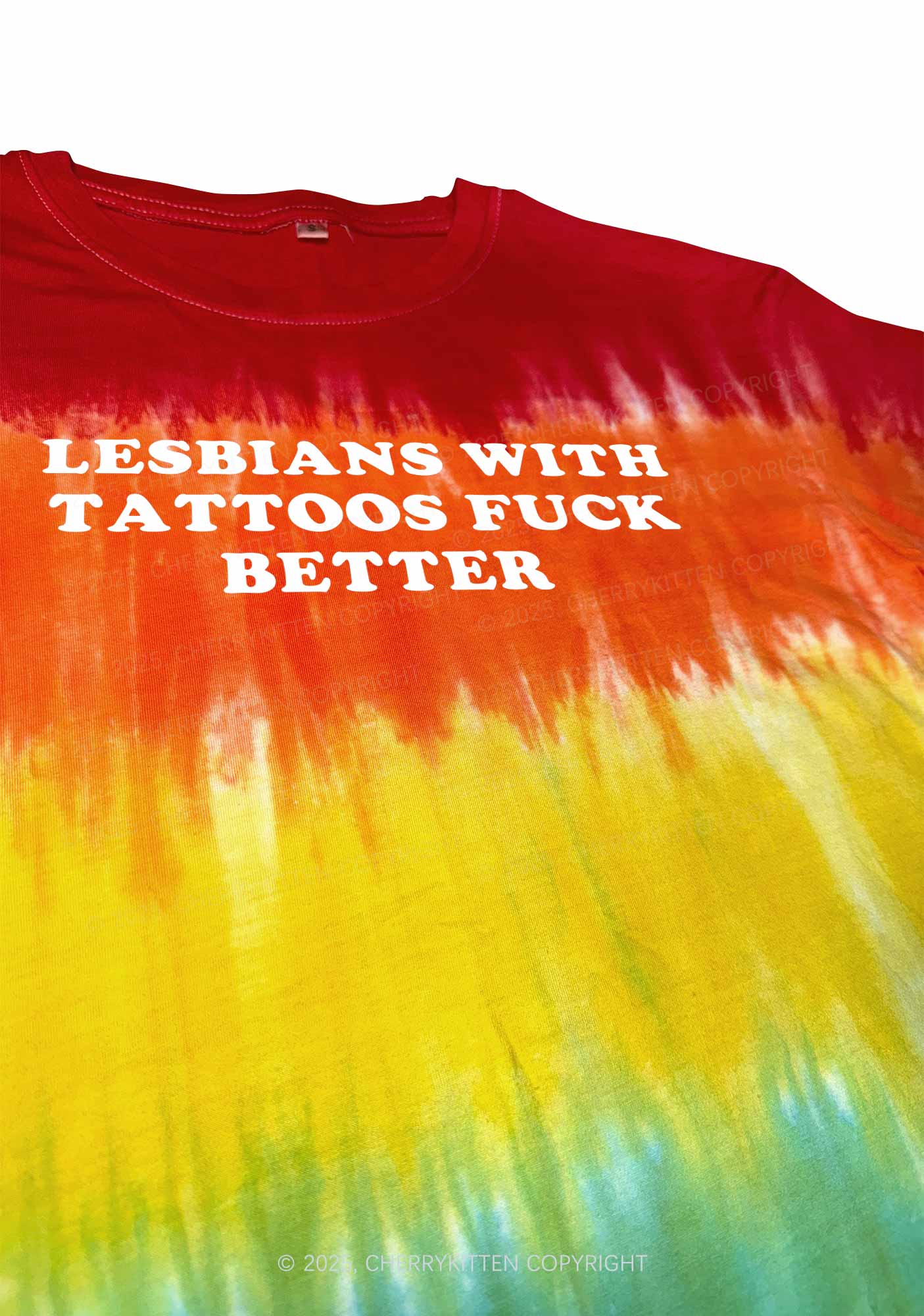 Lesbians With Tattoos Y2K Tie Dye Shirts Cherrykitten - Image 3