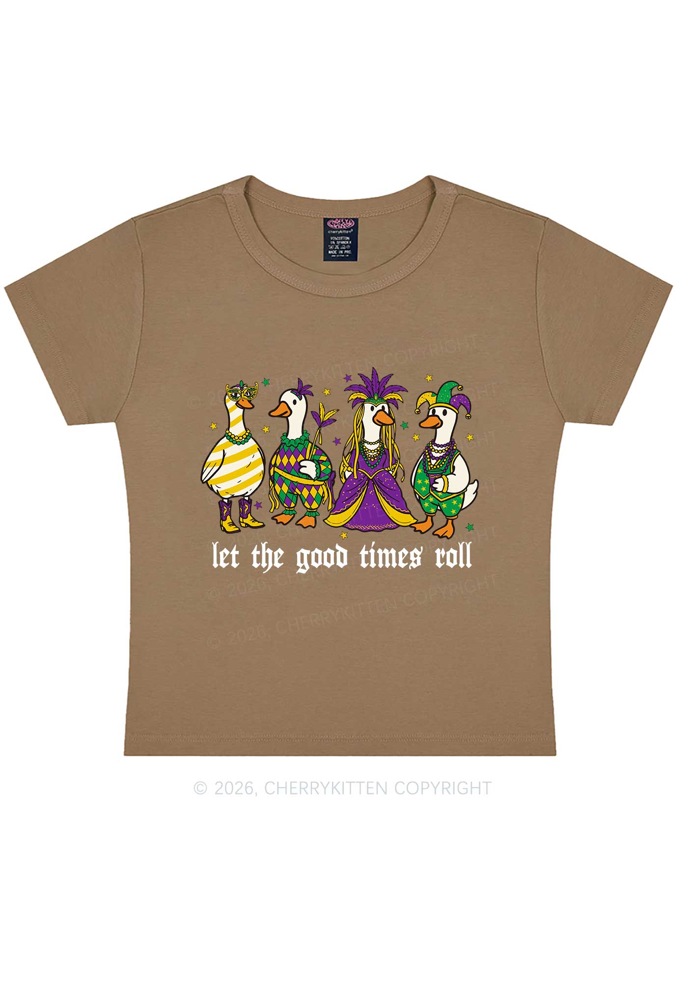 Let The Good Times Roll Y2K Baby Tee Cherrykitten - Image 9