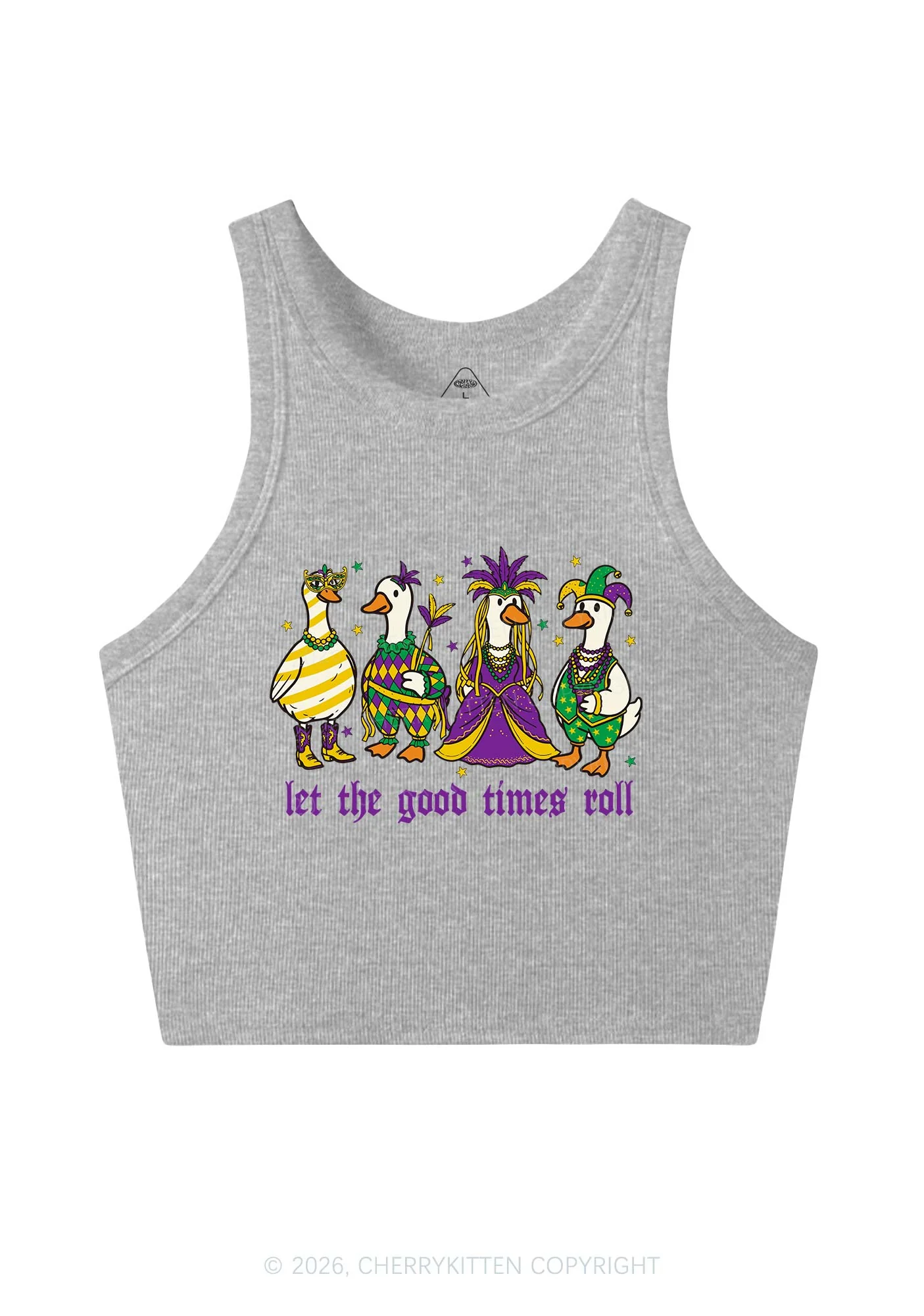 Let The Good Times Roll Y2K Crop Tank Top Cherrykitten - Image 5