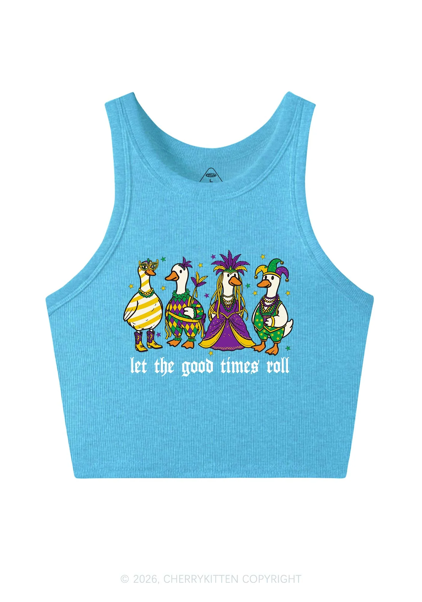 Let The Good Times Roll Y2K Crop Tank Top Cherrykitten - Image 6