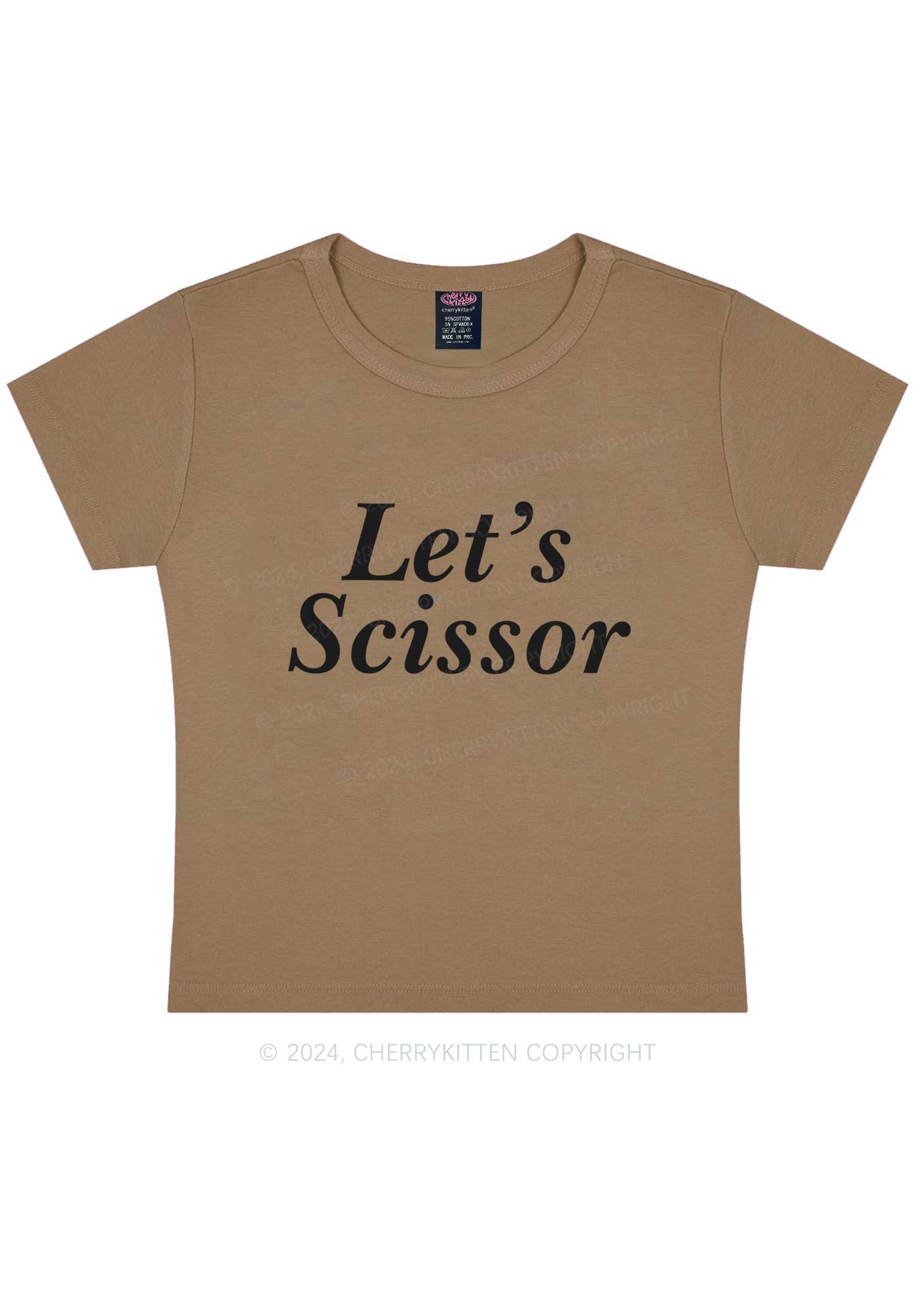 Lets Scissor Y2K Baby Tee Cherrykitten - Image 10