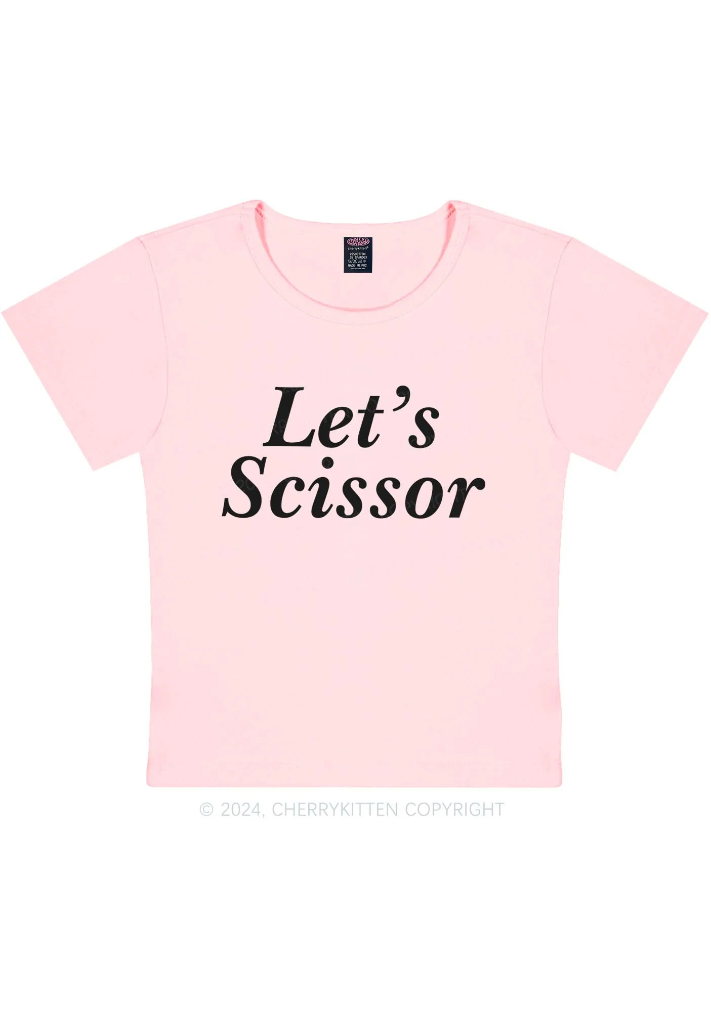 Lets Scissor Y2K Baby Tee Cherrykitten - Image 11