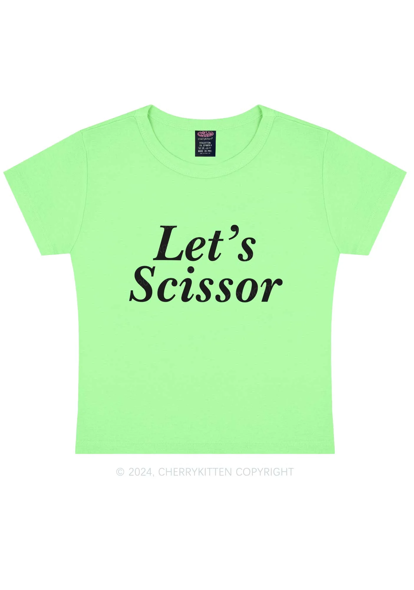 Lets Scissor Y2K Baby Tee Cherrykitten - Image 12