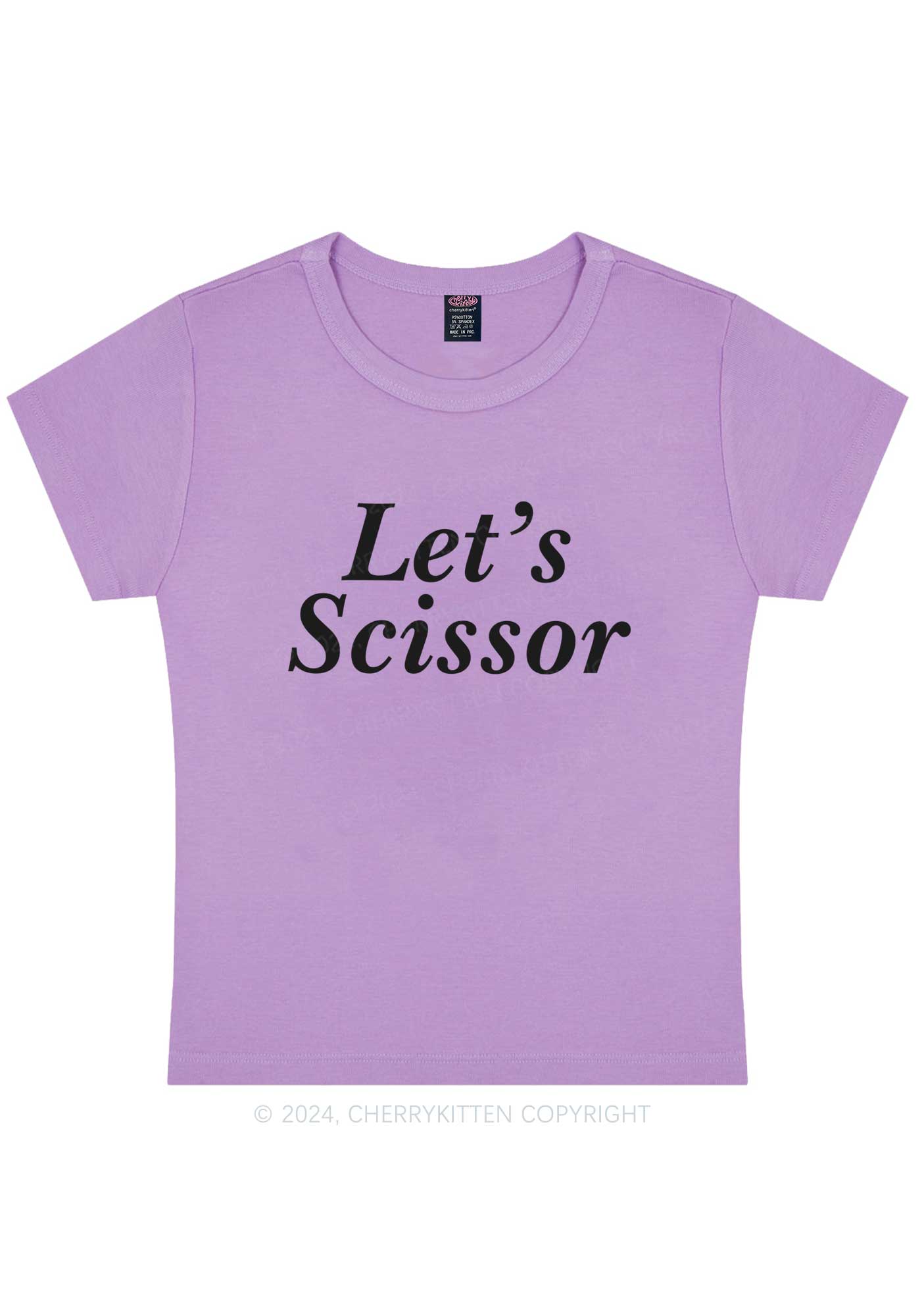 Lets Scissor Y2K Baby Tee Cherrykitten - Image 6