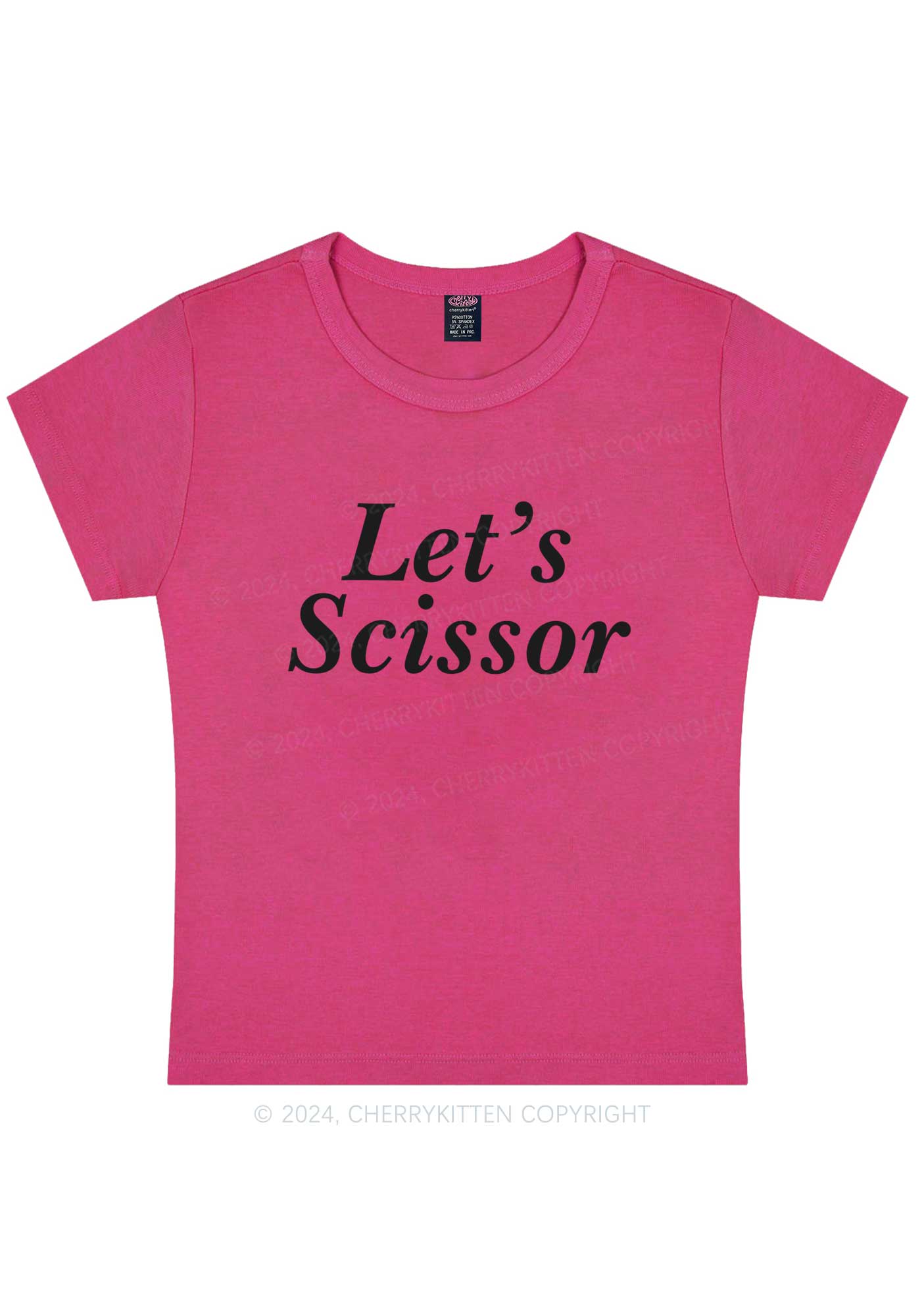 Lets Scissor Y2K Baby Tee Cherrykitten - Image 7