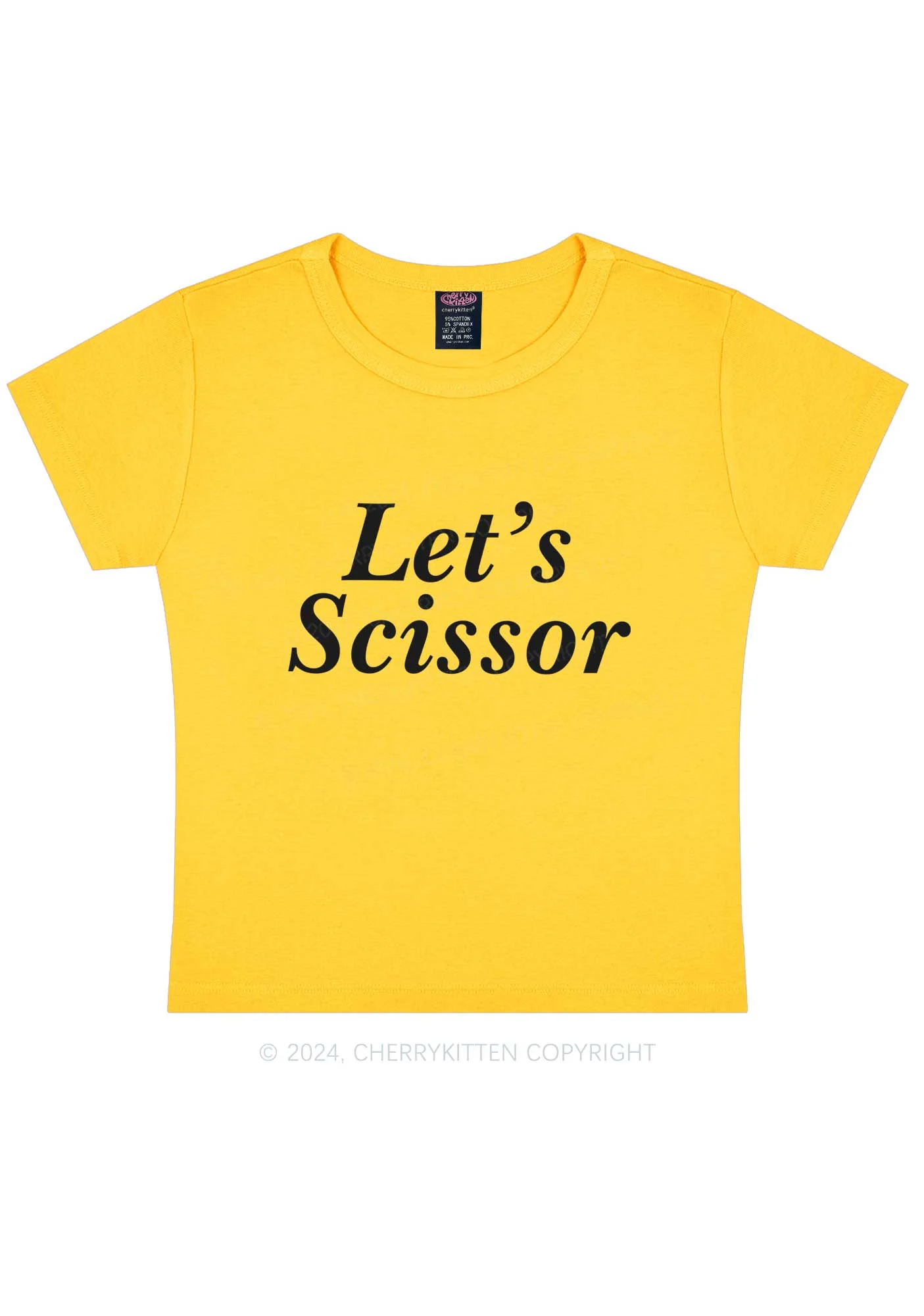 Lets Scissor Y2K Baby Tee Cherrykitten - Image 8