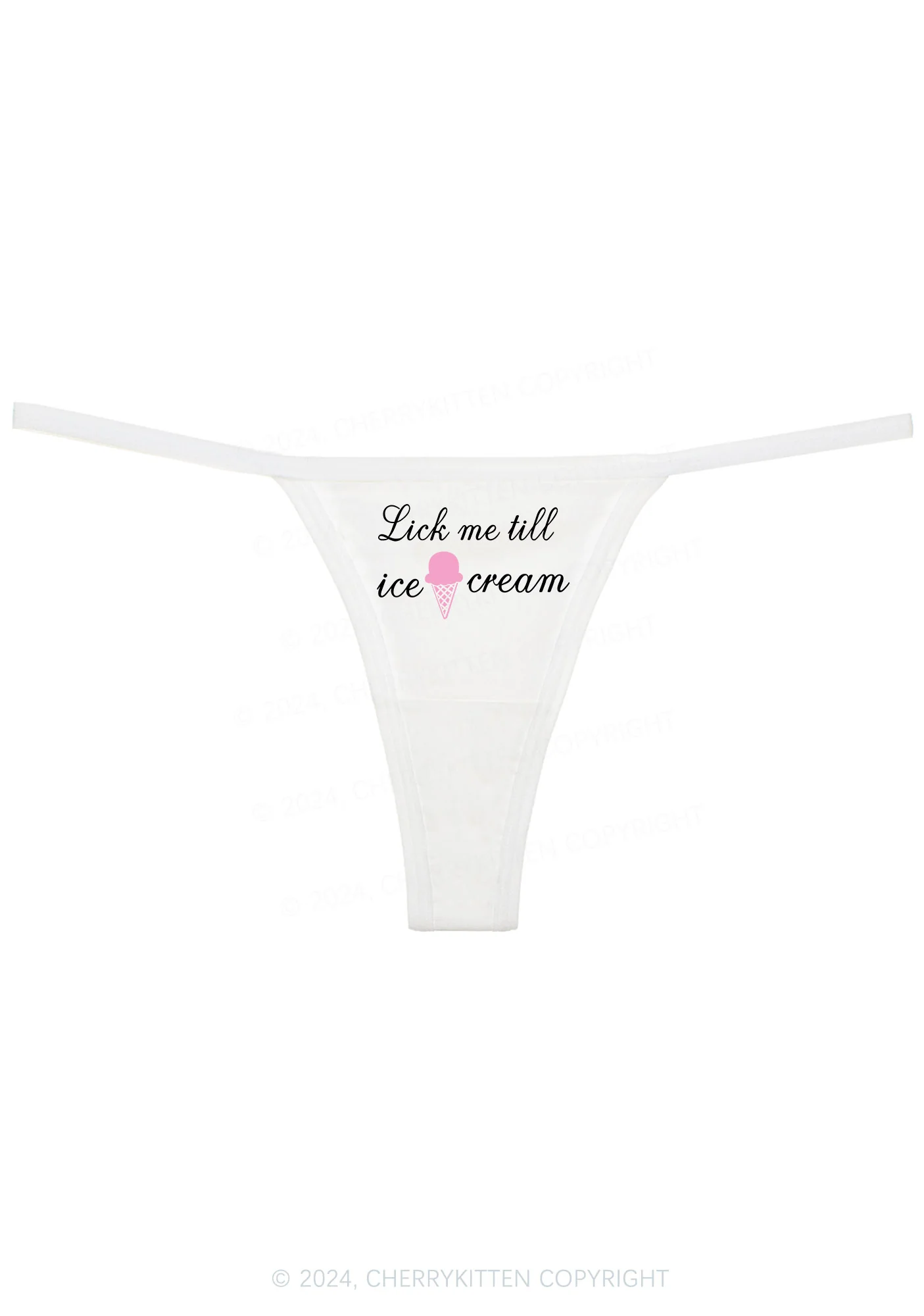Lick Ice Cream Y2K Flat String Thong Cherrykitten - Image 4