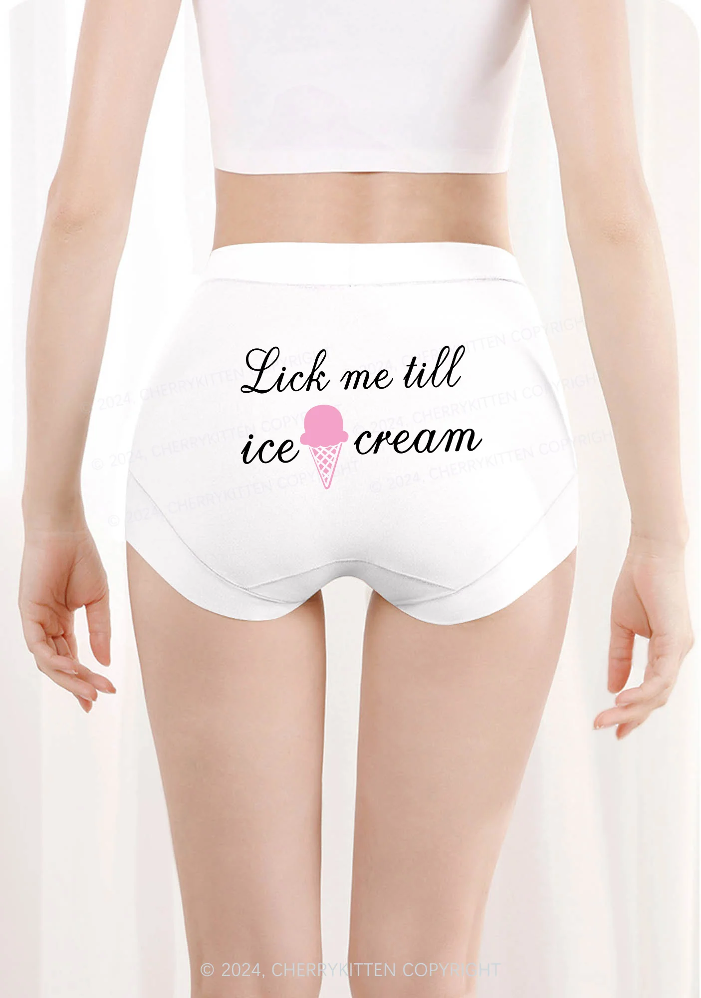 Lick Ice Cream Y2K Mid Rise Waist Boyshort Cherrykitten - Image 3