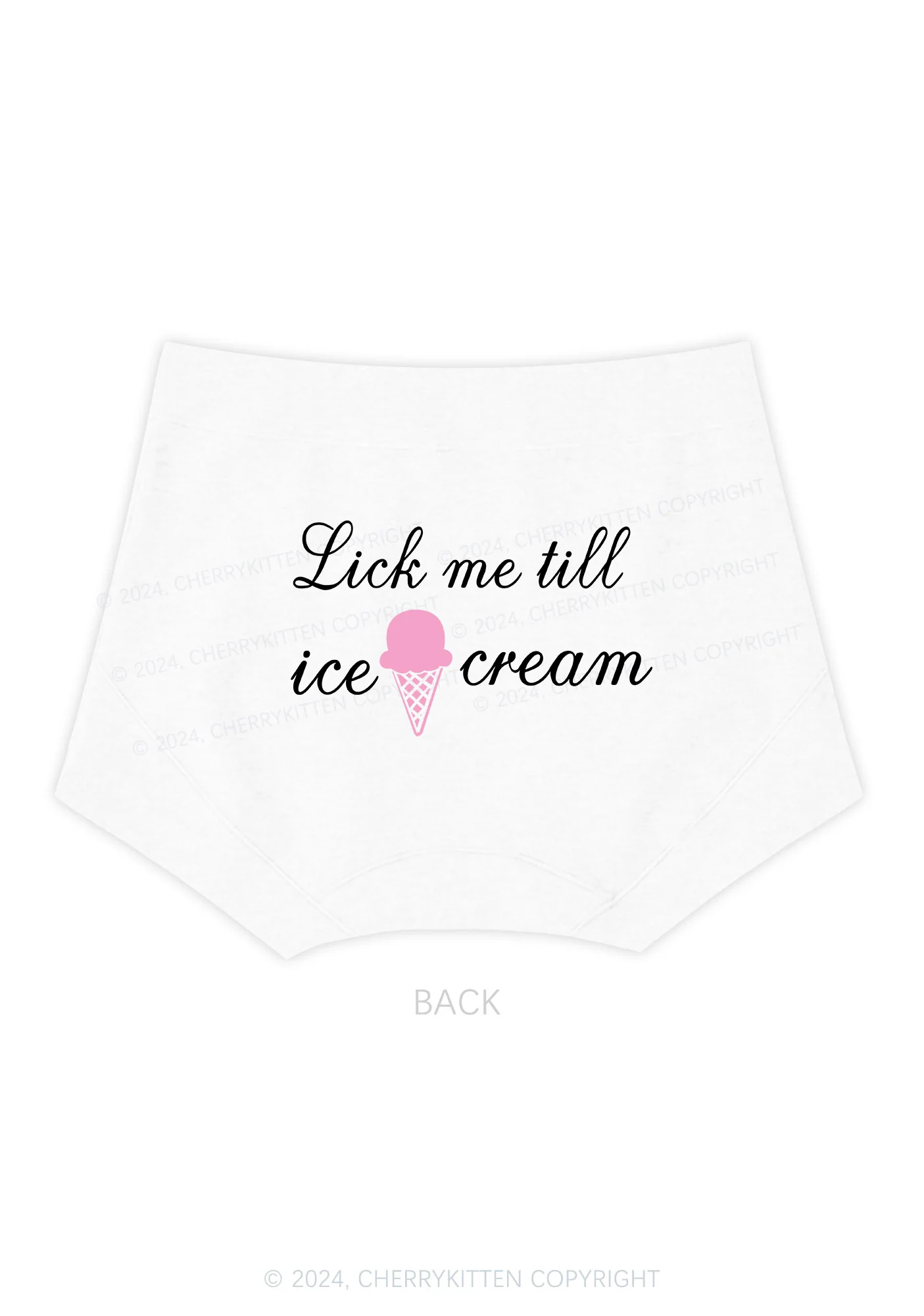 Lick Ice Cream Y2K Mid Rise Waist Boyshort Cherrykitten - Image 4