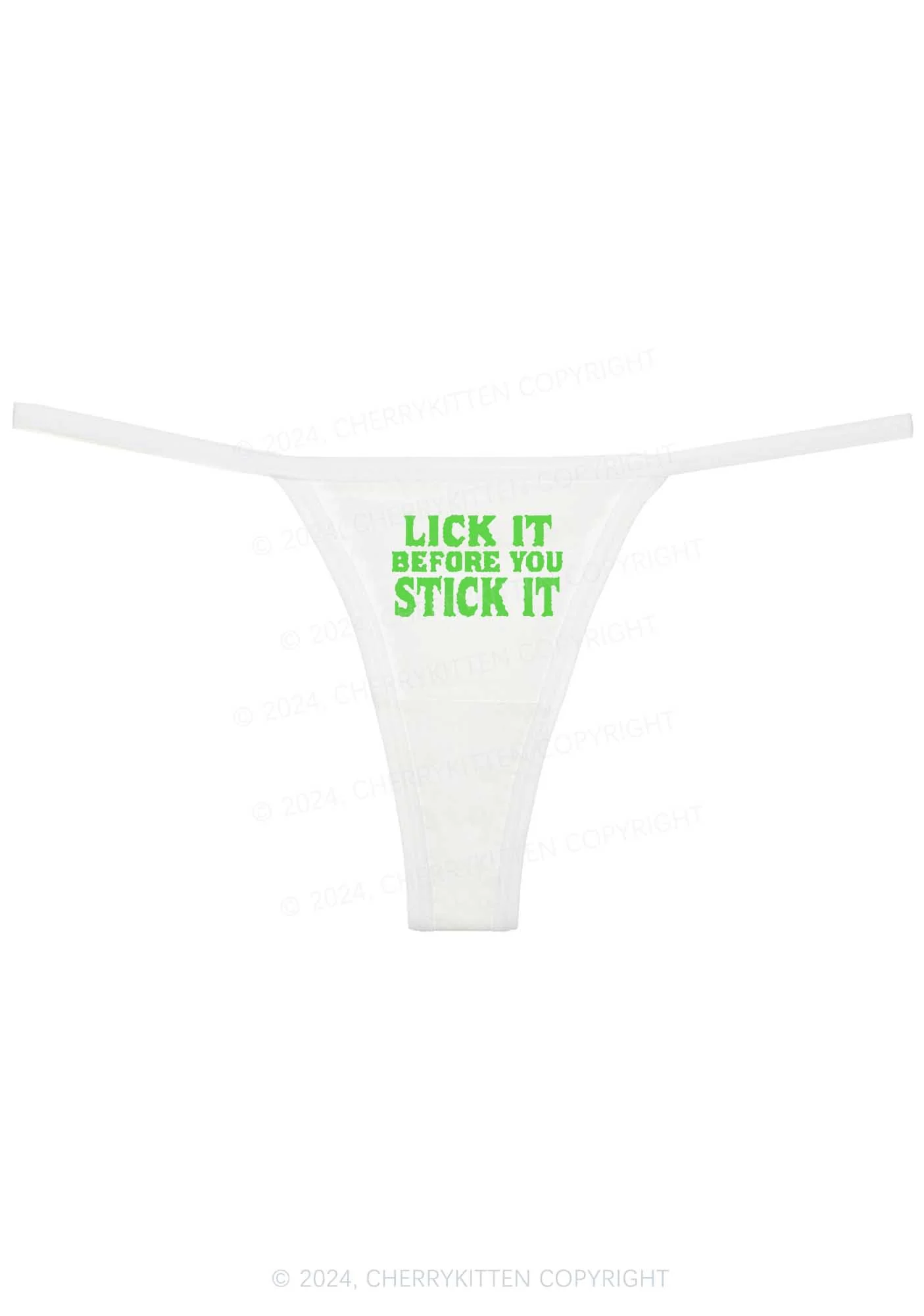 Lick It Before Stick It Y2K Flat String Thong Cherrykitten - Image 4