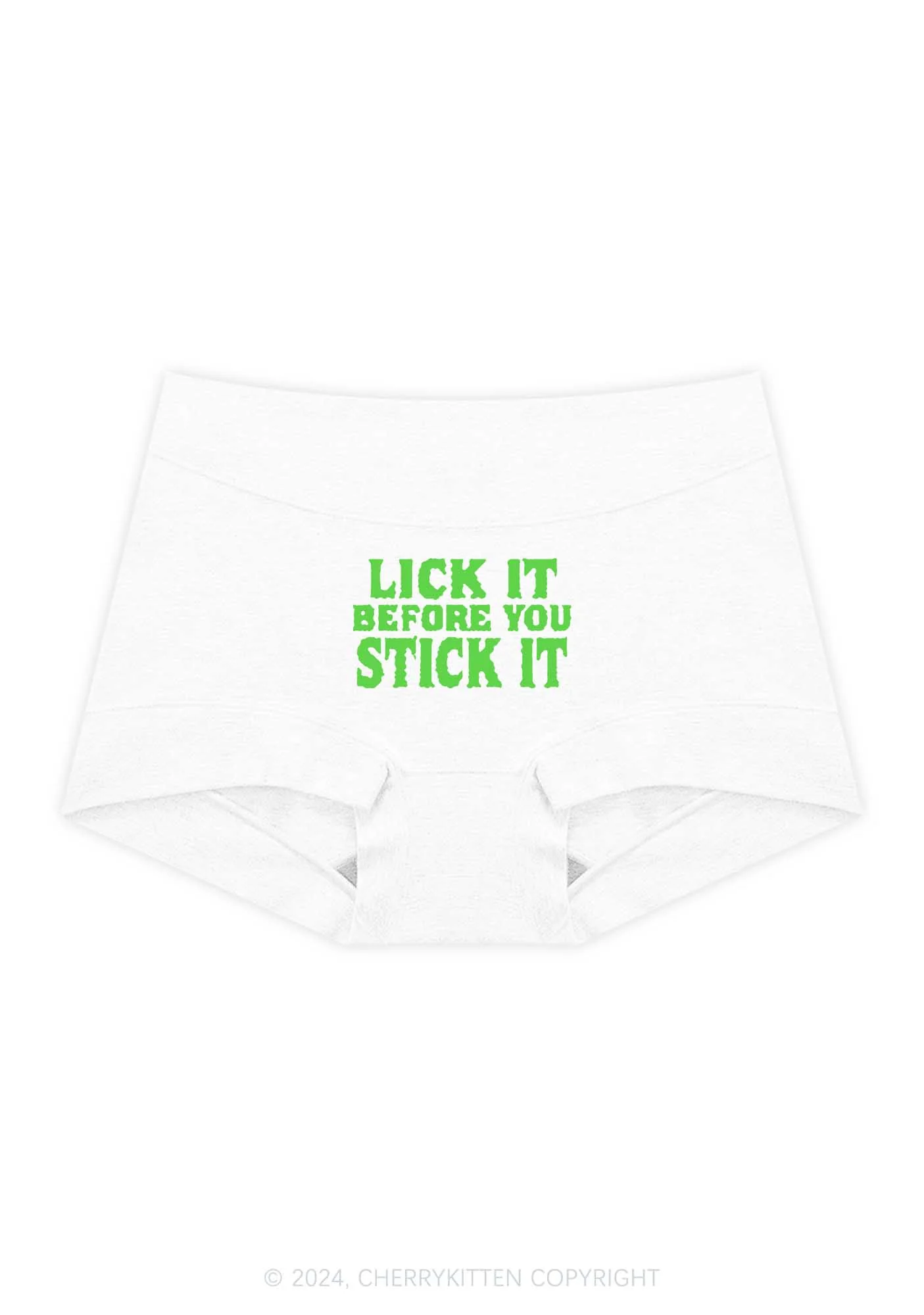 Lick It Before Stick It Y2K Mid Rise Waist Boyshort Cherrykitten - Image 4