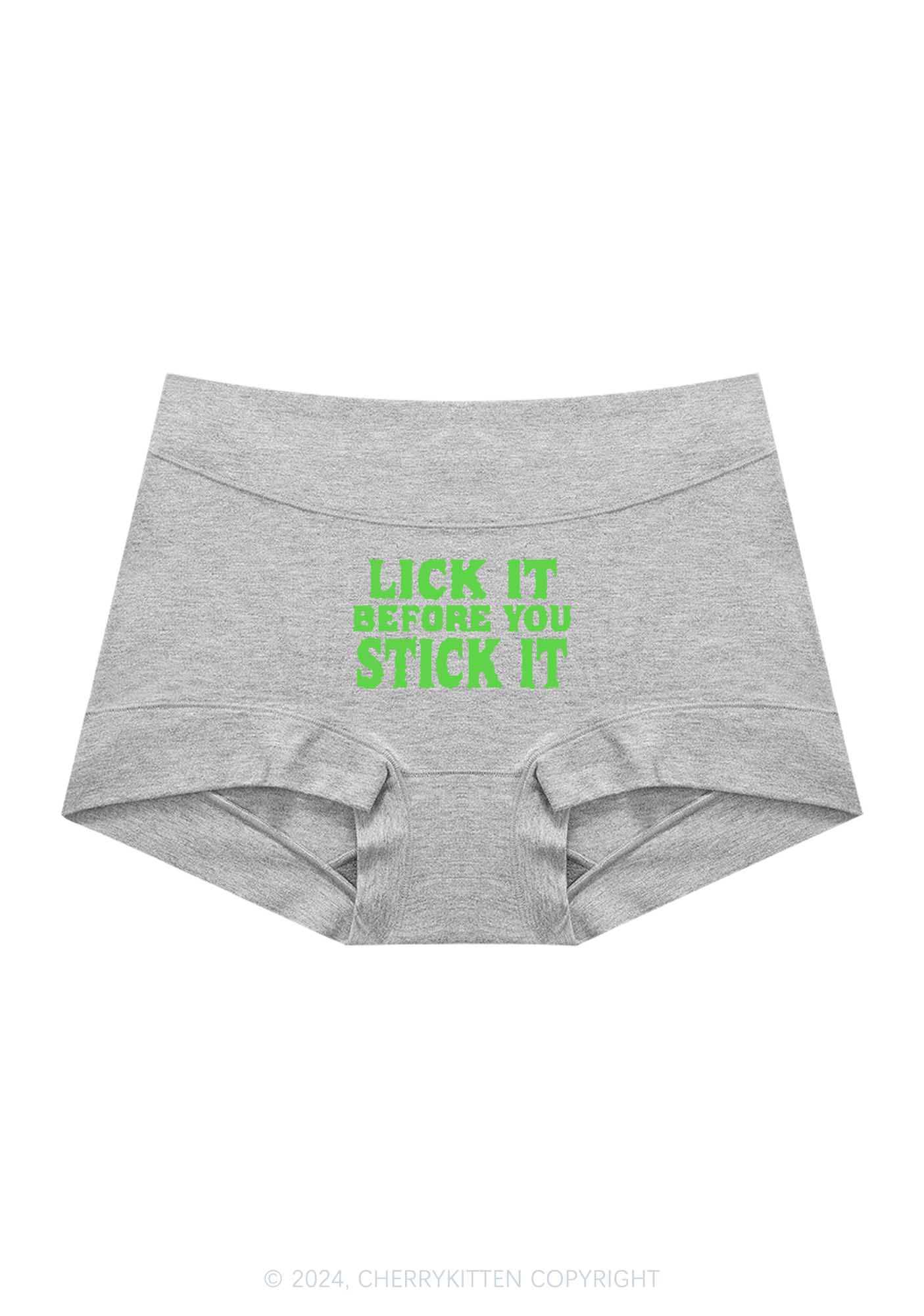 Lick It Before Stick It Y2K Mid Rise Waist Boyshort Cherrykitten - Image 5