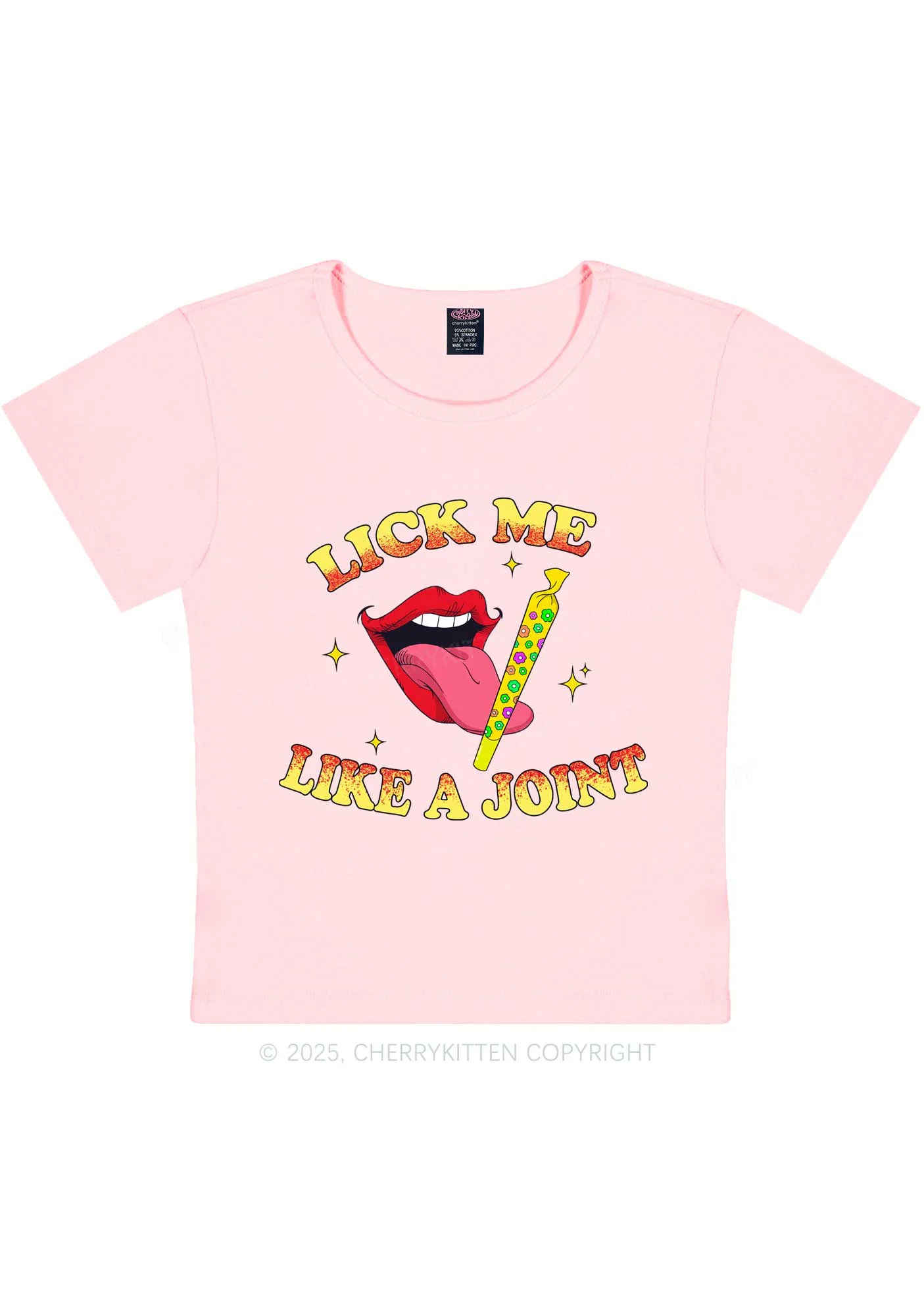 Lick Me Like A Joint Y2K Baby Tee Cherrykitten - Image 11