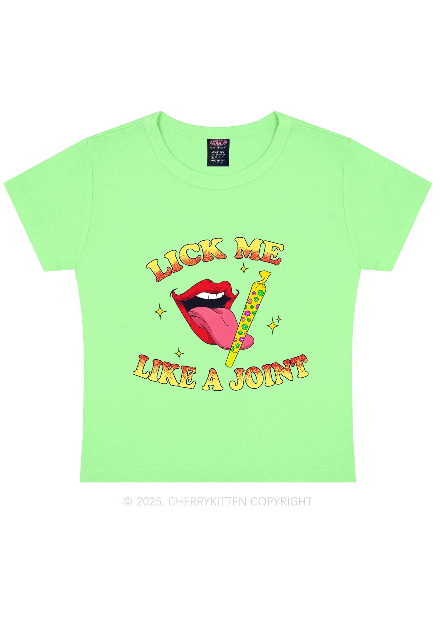 Lick Me Like A Joint Y2K Baby Tee Cherrykitten - Image 12