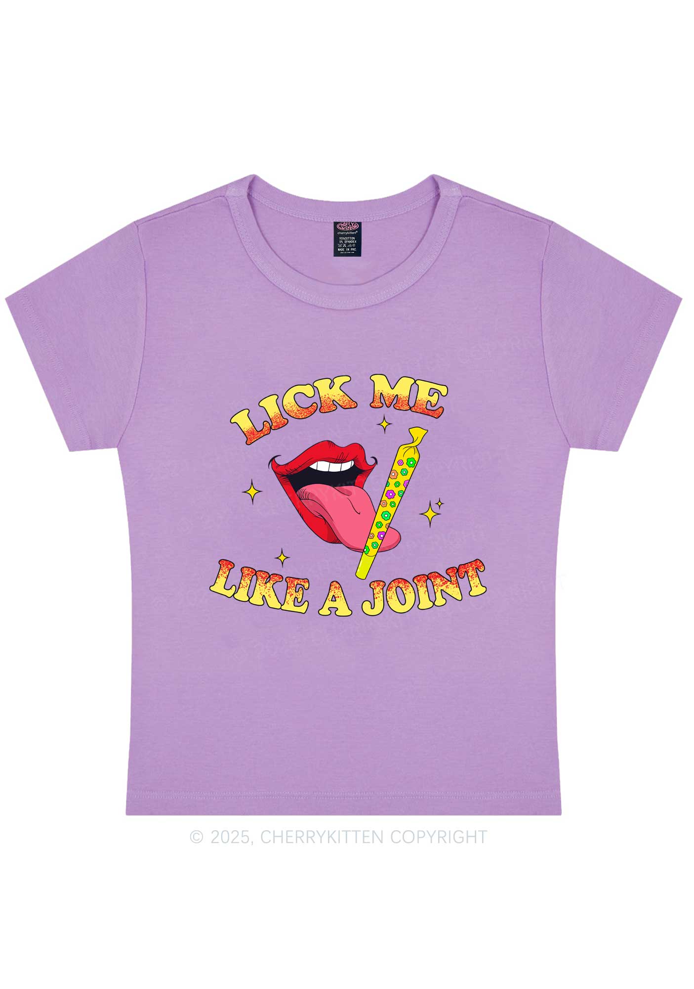 Lick Me Like A Joint Y2K Baby Tee Cherrykitten - Image 5