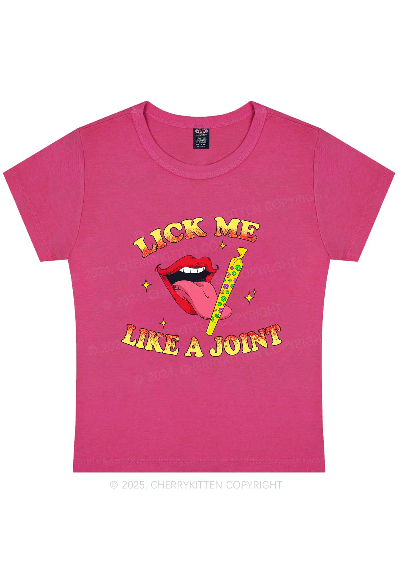 Lick Me Like A Joint Y2K Baby Tee Cherrykitten - Image 6