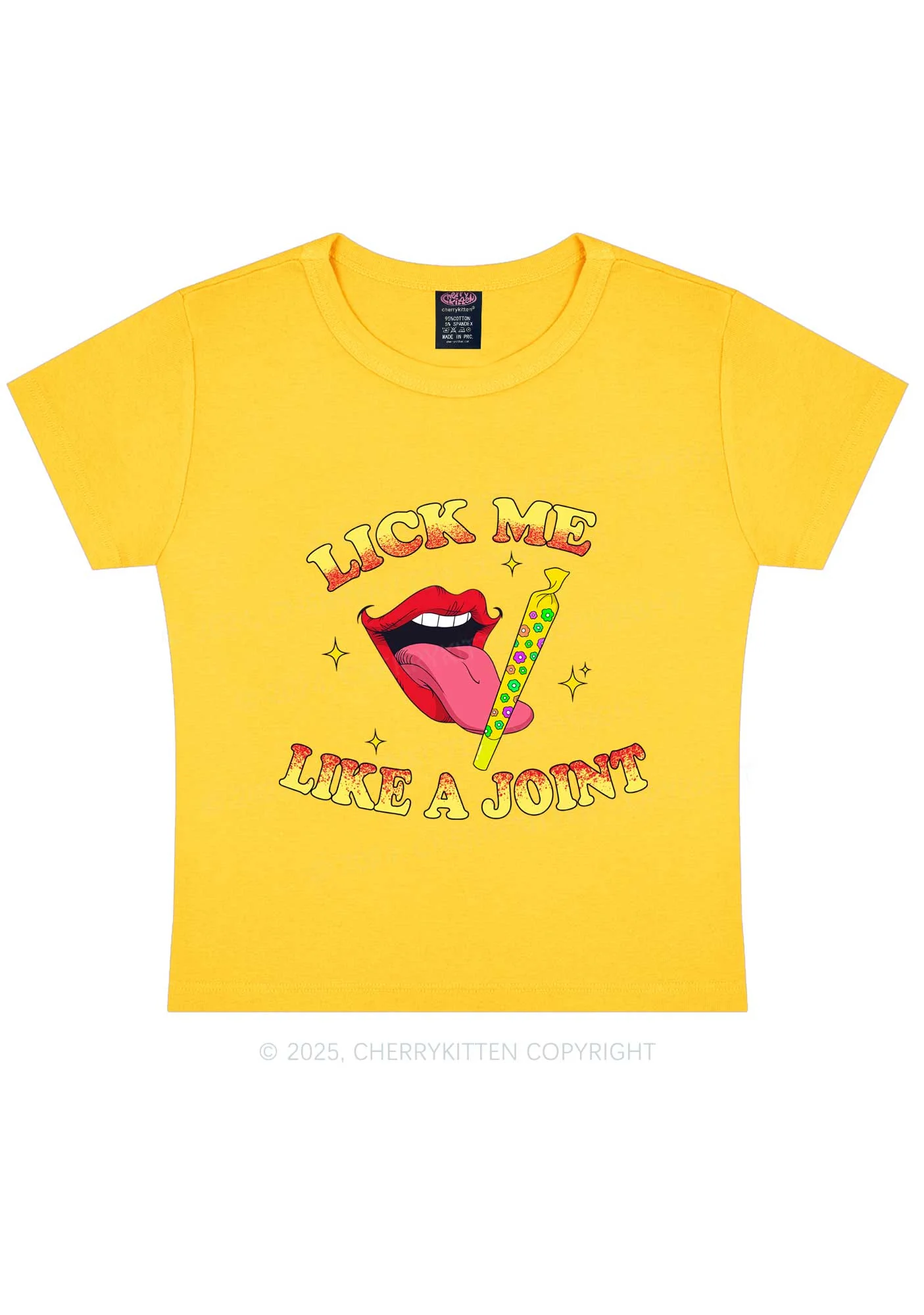 Lick Me Like A Joint Y2K Baby Tee Cherrykitten - Image 8