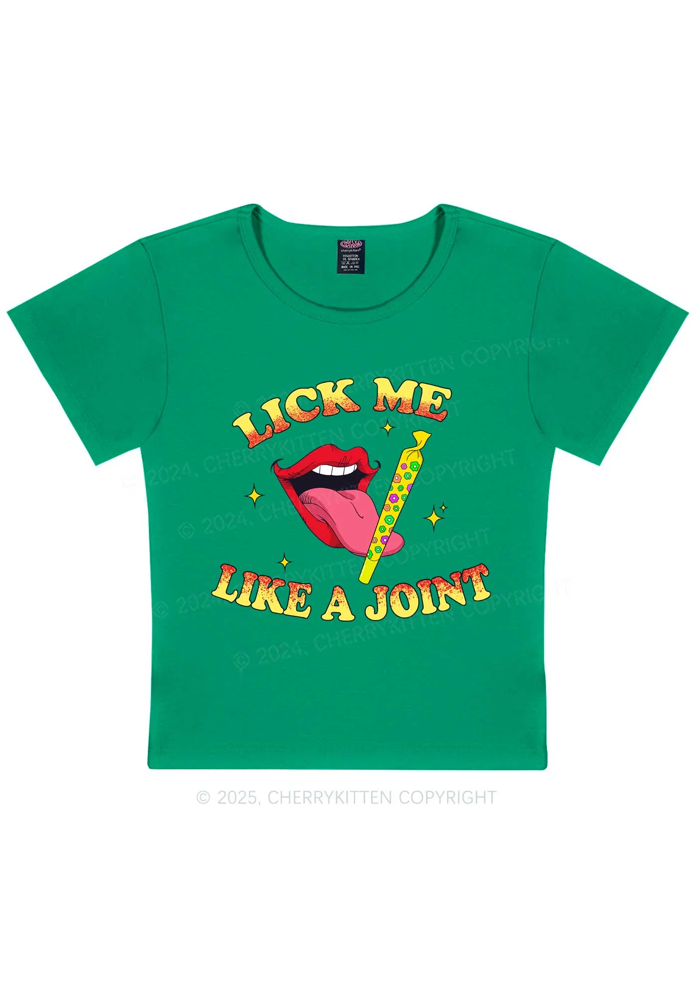 Lick Me Like A Joint Y2K Baby Tee Cherrykitten - Image 9