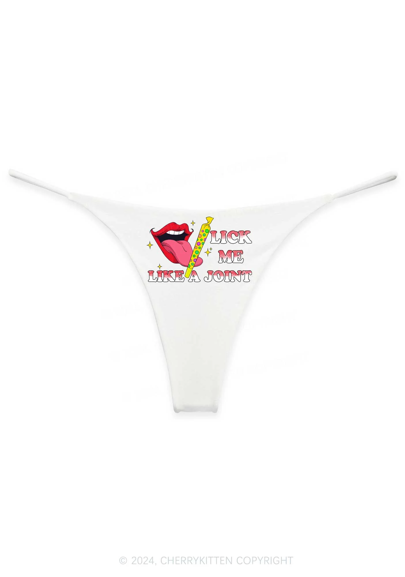 Lick Me Like A Joint Y2K Bikini String Thong Cherrykitten - Image 5