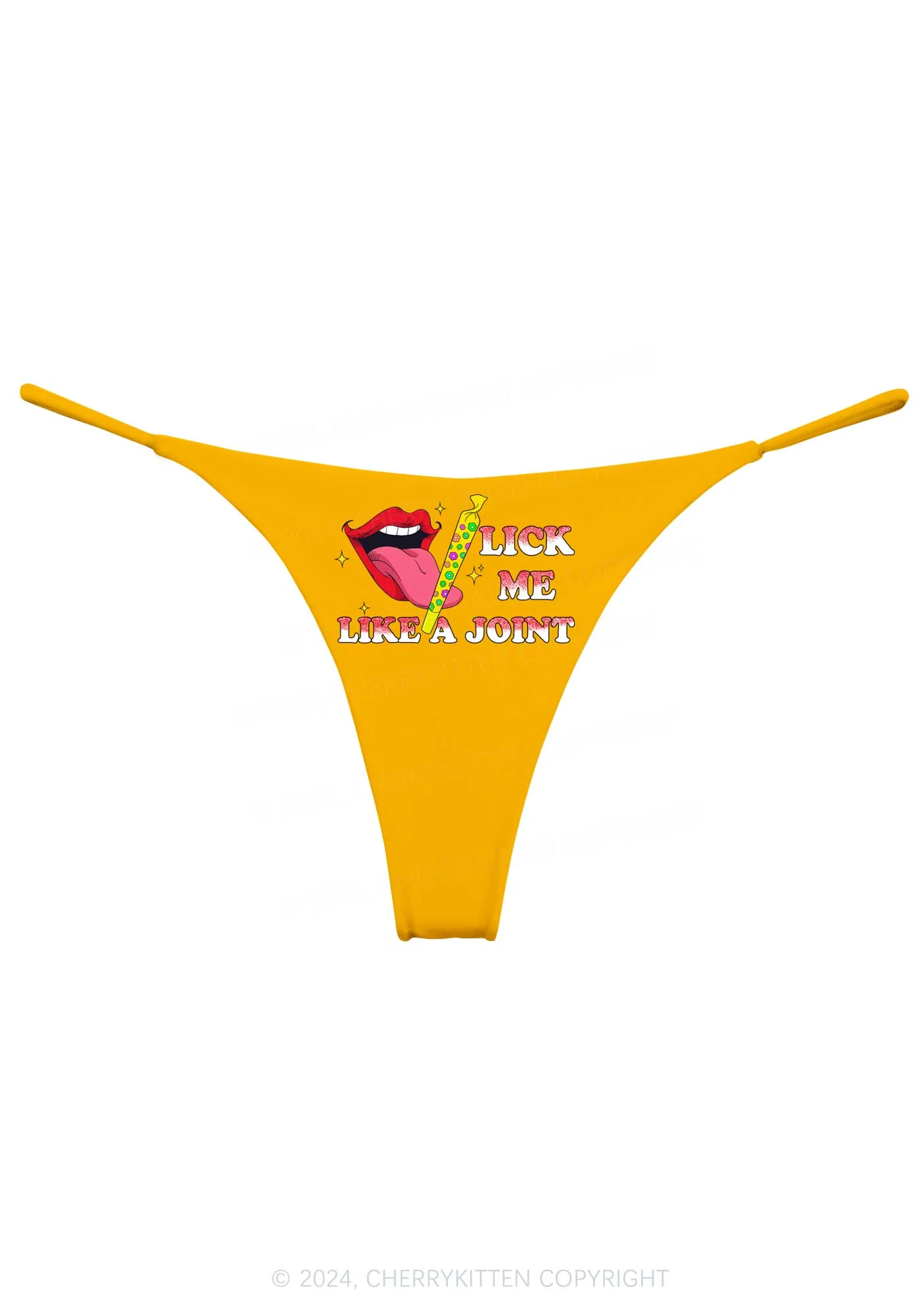 Lick Me Like A Joint Y2K Bikini String Thong Cherrykitten - Image 7