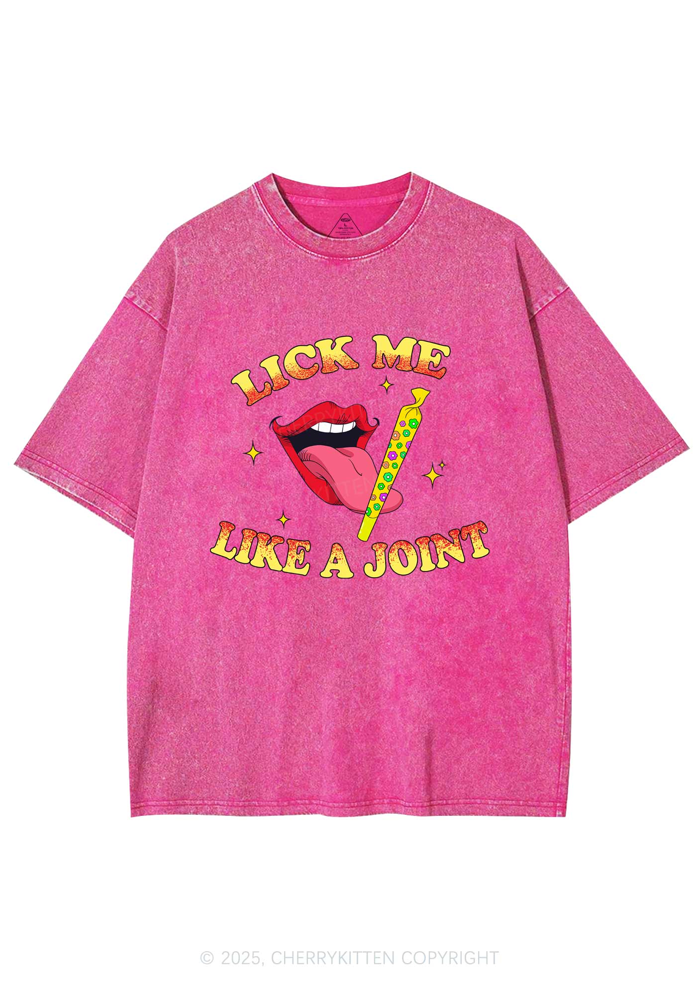 Lick Me Like A Joint Y2K Washed Tee Cherrykitten - Image 4