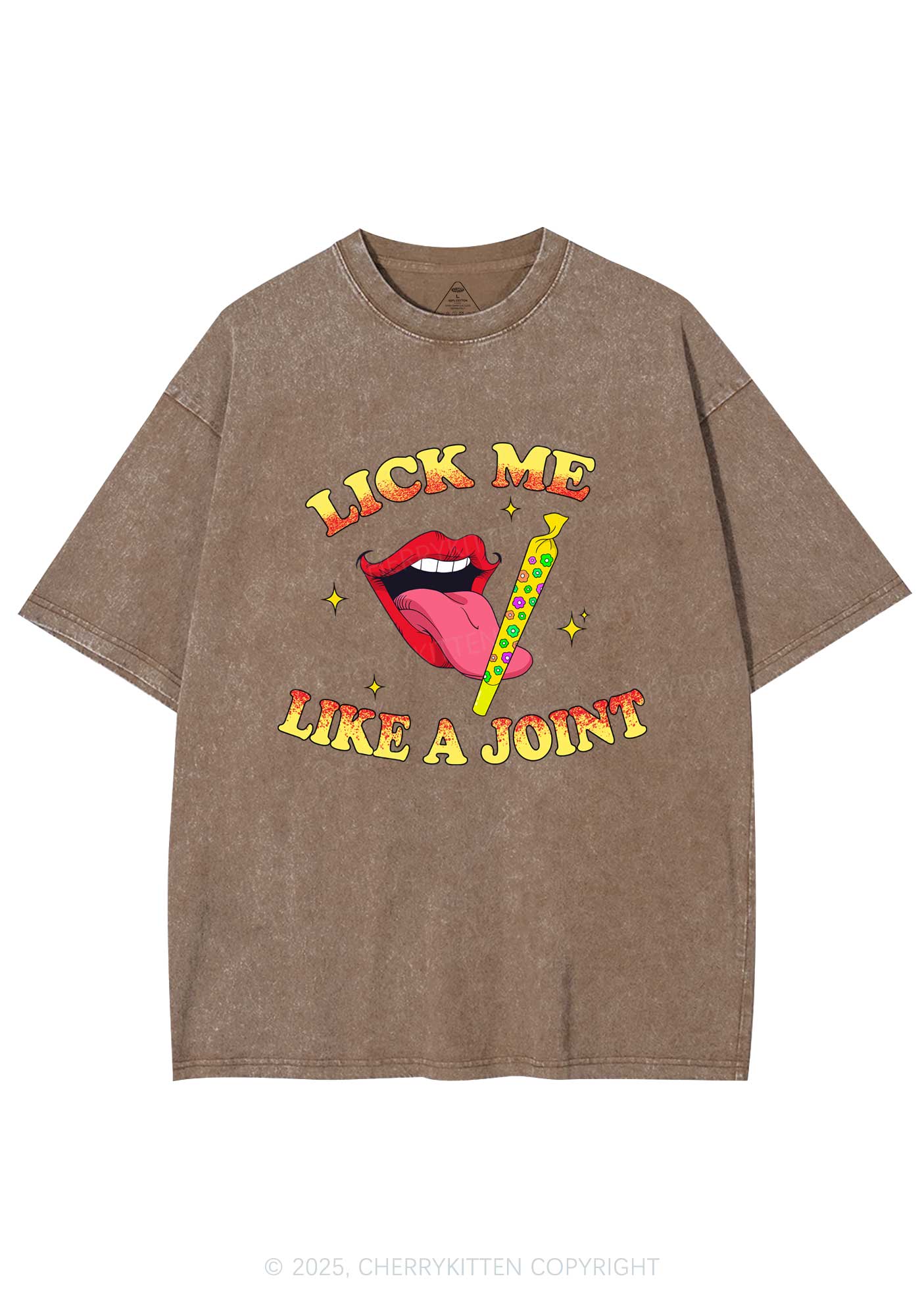 Lick Me Like A Joint Y2K Washed Tee Cherrykitten - Image 7