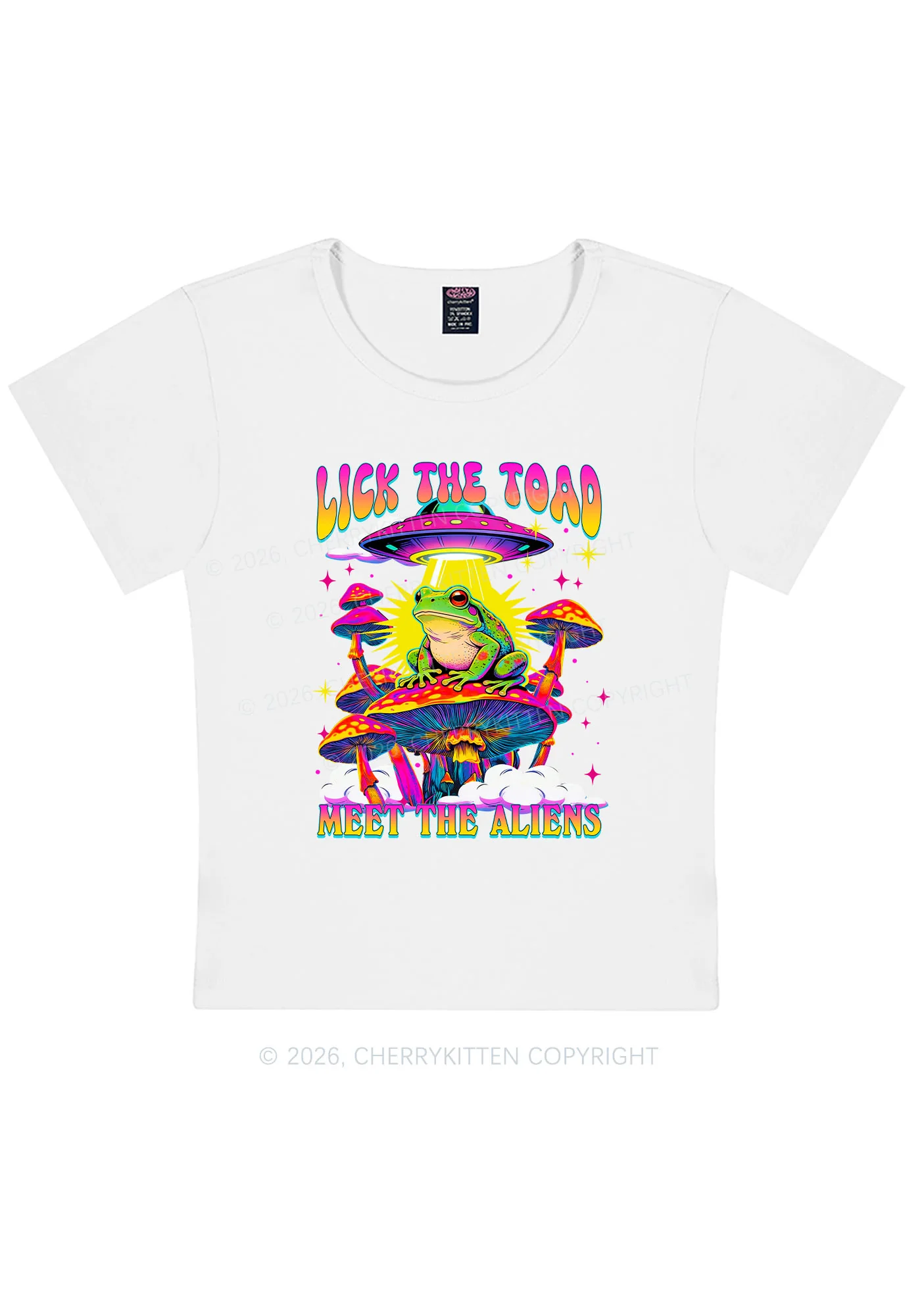 Lick The Toad Y2K Baby Tee Cherrykitten - Image 3