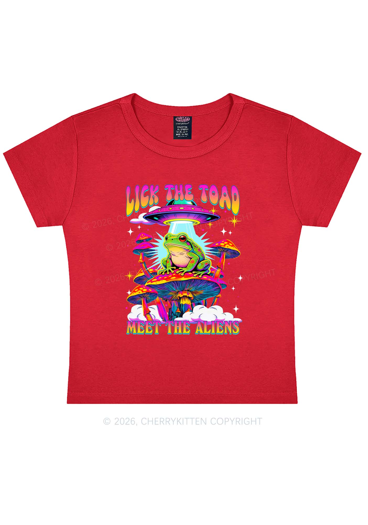 Lick The Toad Y2K Baby Tee Cherrykitten - Image 7