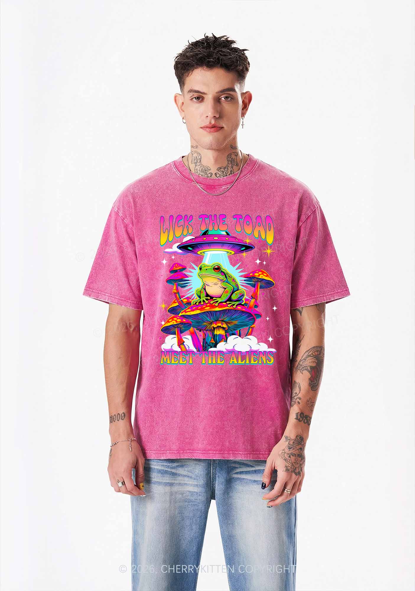 Lick The Toad Y2K Shirts Washed Tee Cherrykitten - Image 3