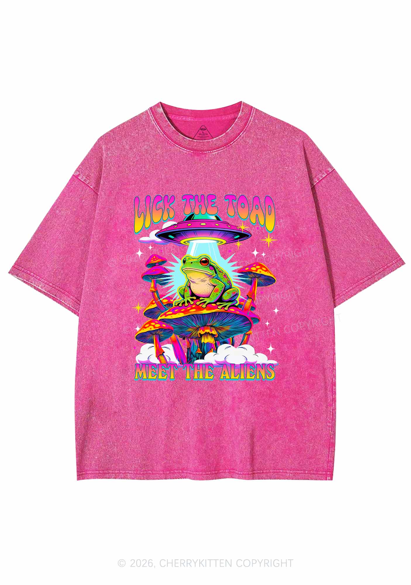 Lick The Toad Y2K Shirts Washed Tee Cherrykitten - Image 4