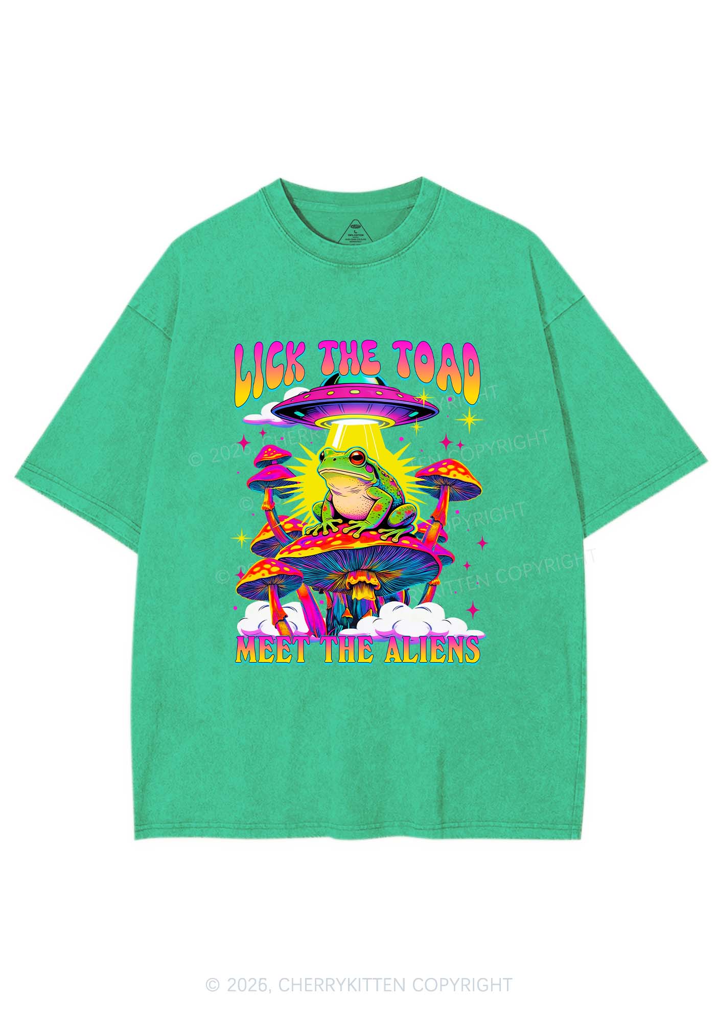 Lick The Toad Y2K Shirts Washed Tee Cherrykitten - Image 6