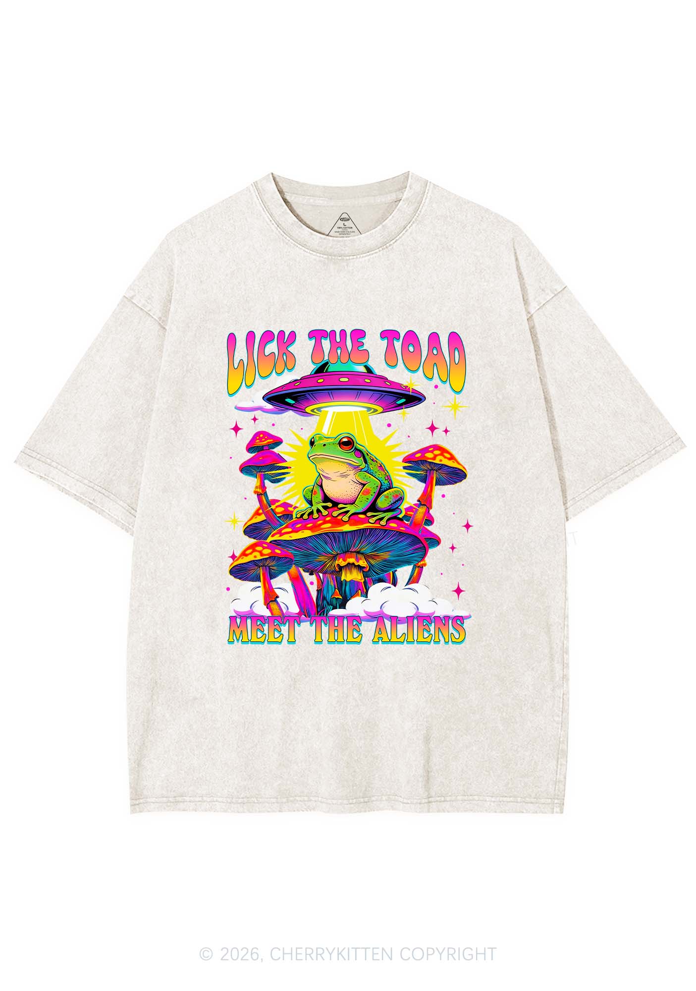 Lick The Toad Y2K Shirts Washed Tee Cherrykitten - Image 7