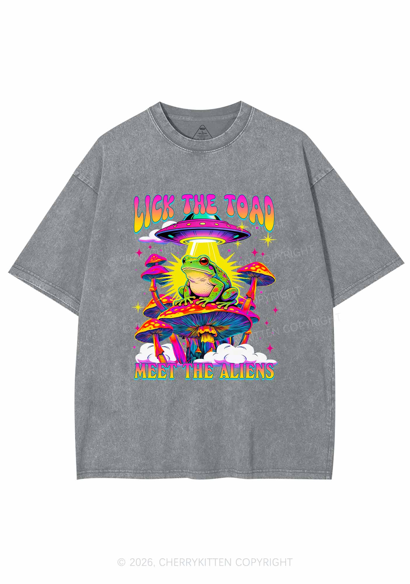 Lick The Toad Y2K Shirts Washed Tee Cherrykitten - Image 8