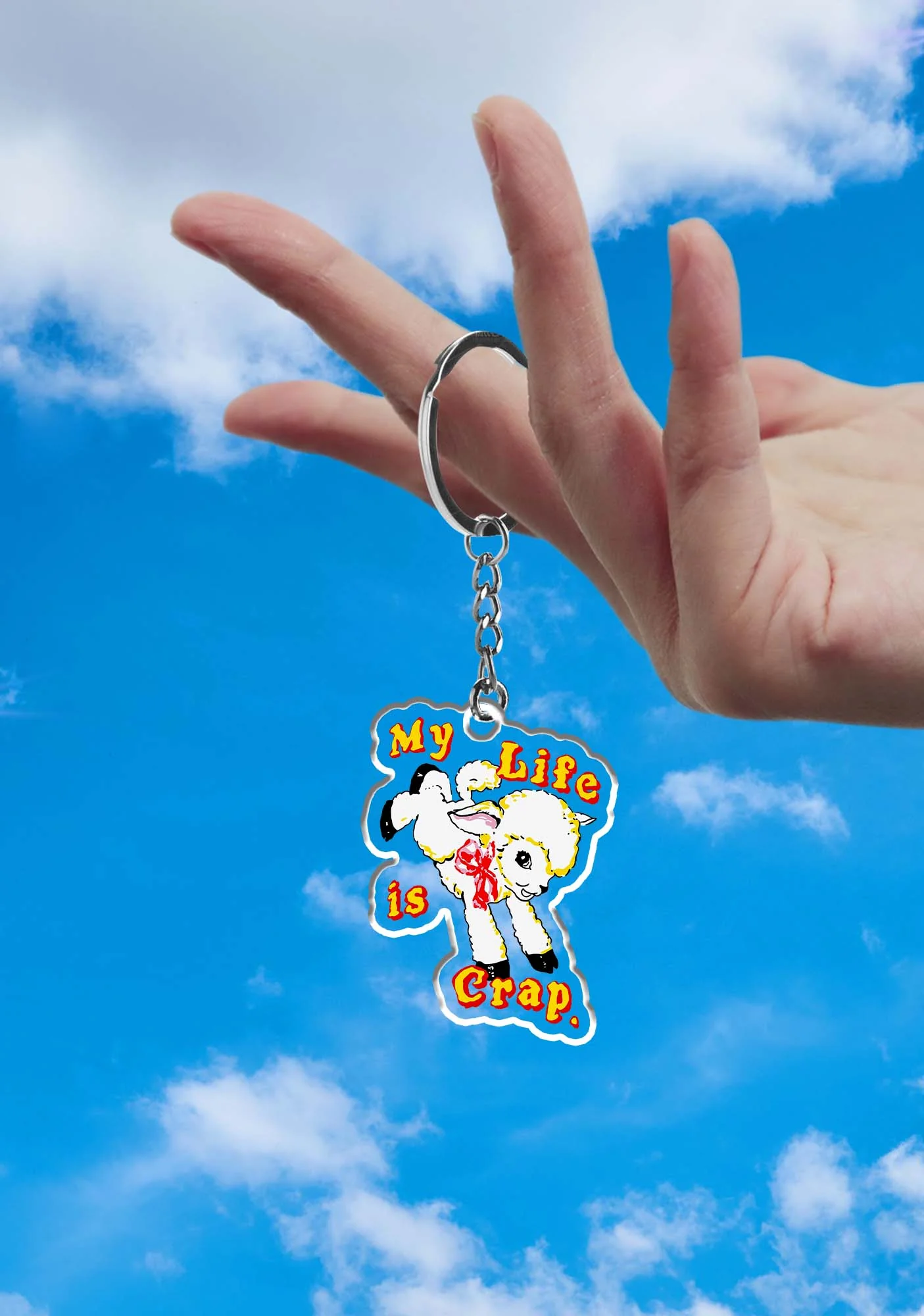 Life Is Crap 1Pc Y2K Keychain Cherrykitten - Image 2