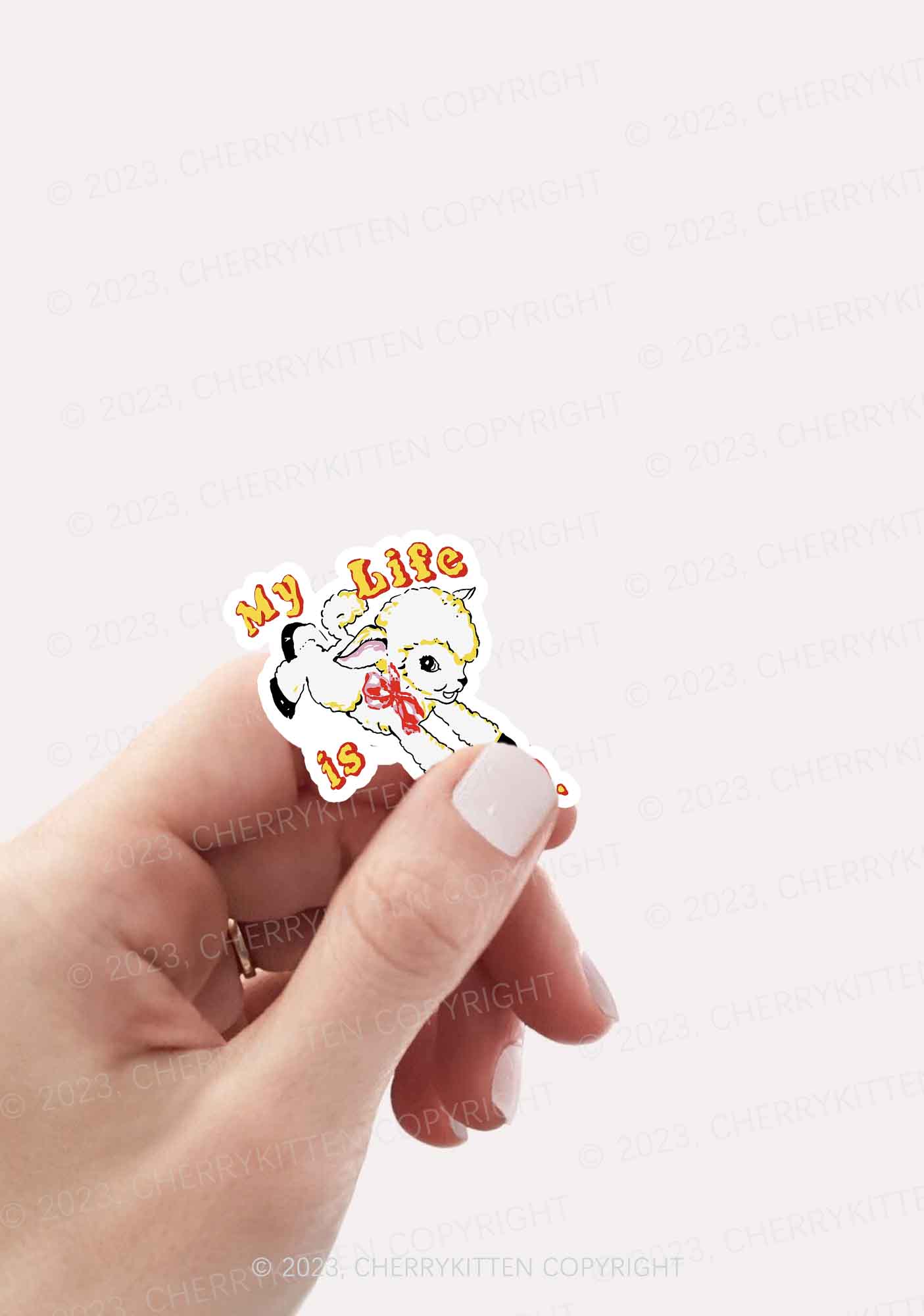 Life Is Crap 1Pc Y2K Sticker Cherrykitten - Image 2