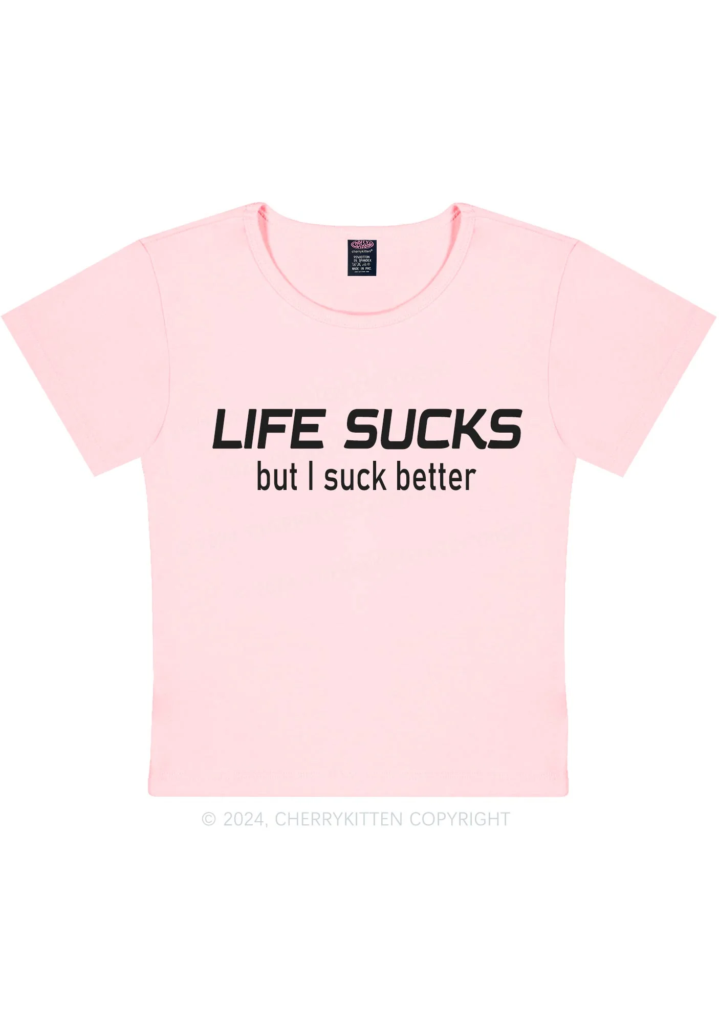 Life Sucks Y2K Baby Tee Cherrykitten - Image 10