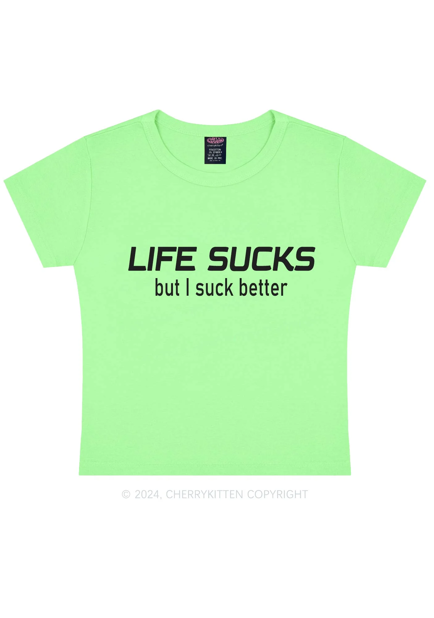 Life Sucks Y2K Baby Tee Cherrykitten - Image 11