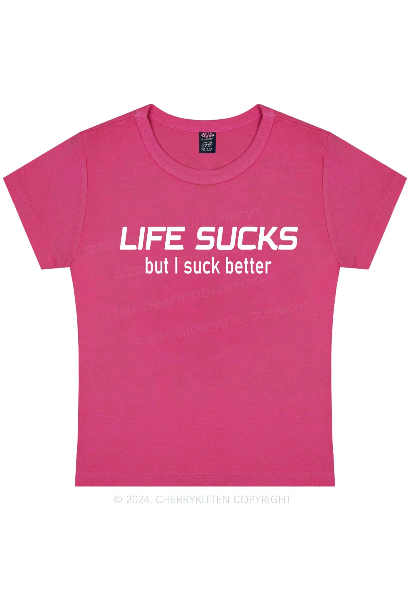 Life Sucks Y2K Baby Tee Cherrykitten - Image 7