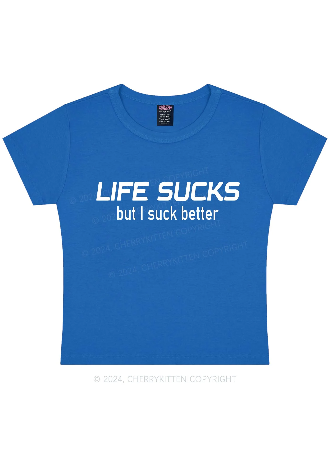 Life Sucks Y2K Baby Tee Cherrykitten - Image 8