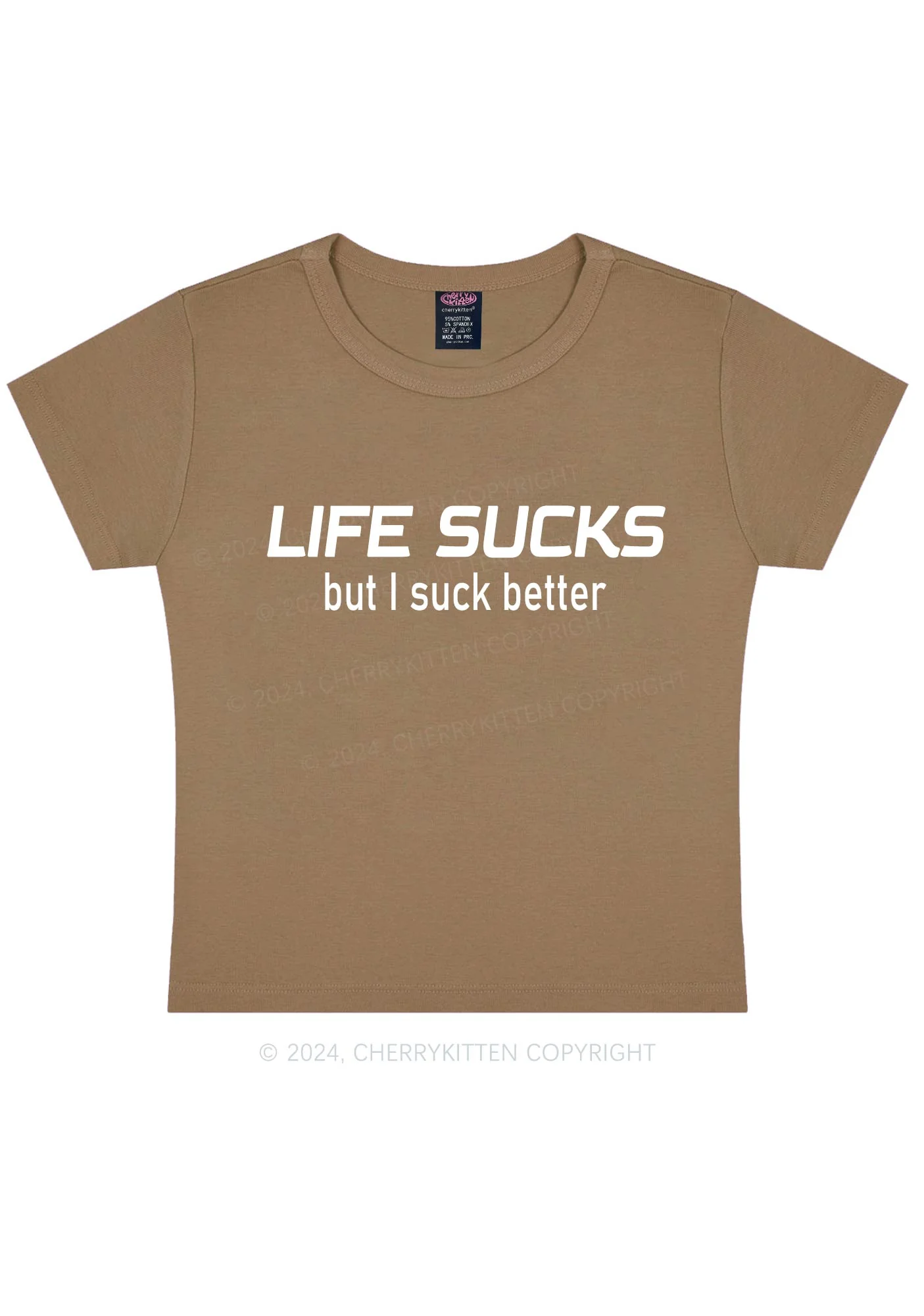 Life Sucks Y2K Baby Tee Cherrykitten - Image 9