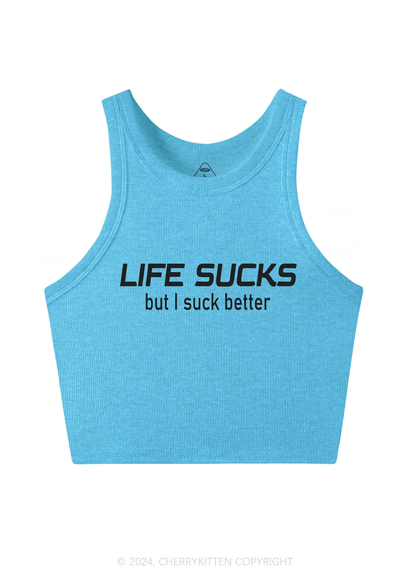 Life Sucks Y2K Crop Tank Top Cherrykitten - Image 5