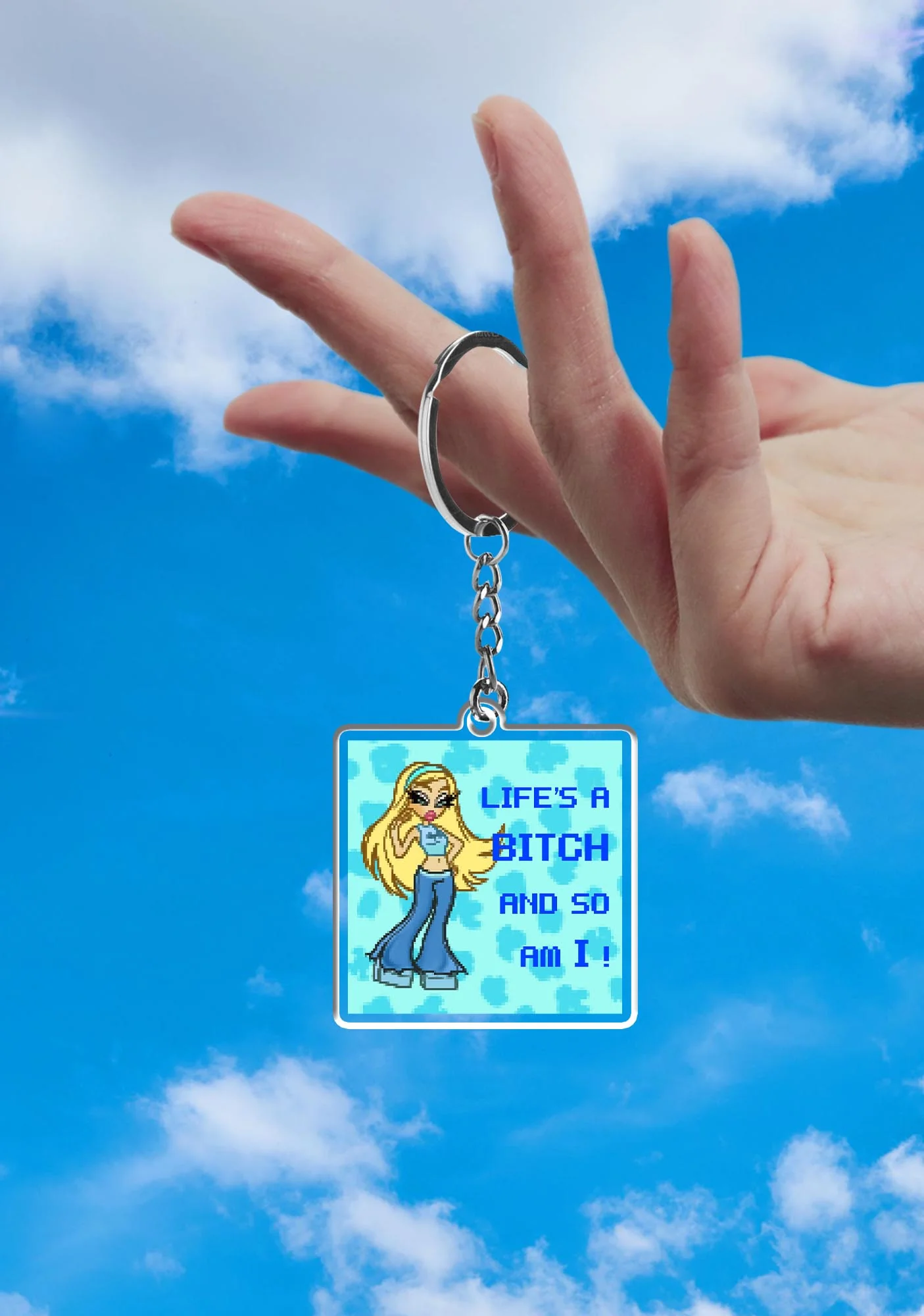 Life's A Bxxch 1Pc Y2K Keychain Cherrykitten - Image 2