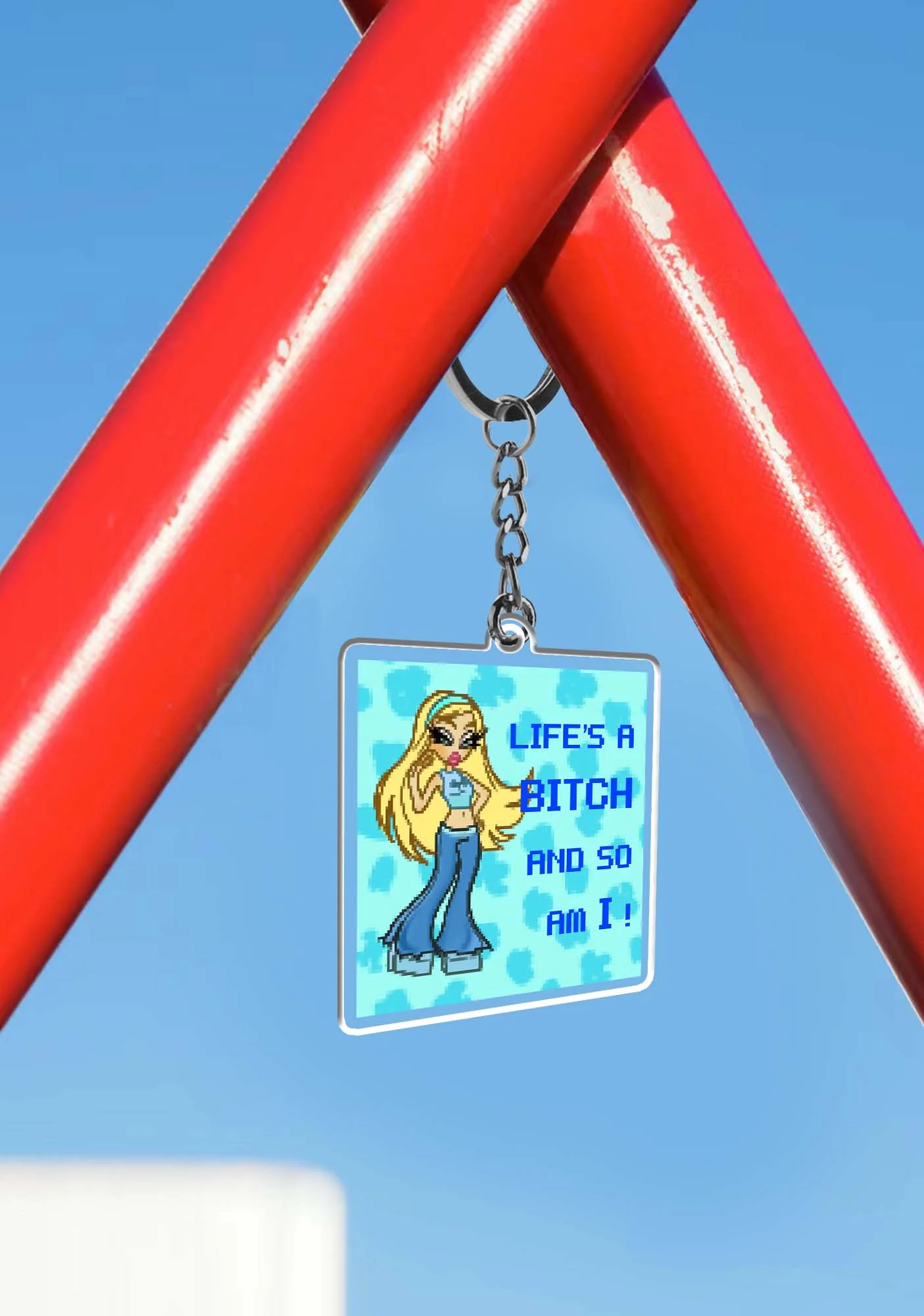 Life's A Bxxch 1Pc Y2K Keychain Cherrykitten - Image 3